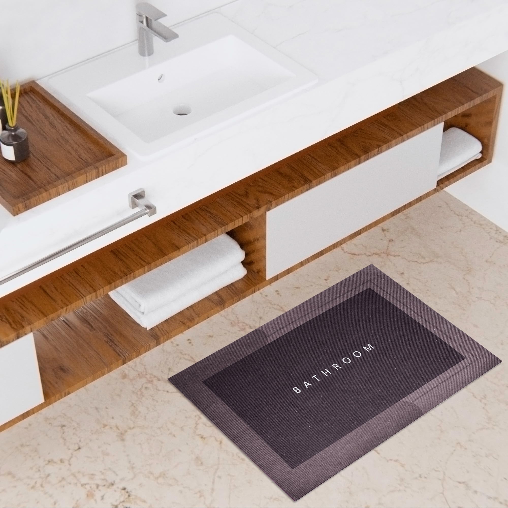 Kuber Industries Rectangular Bath Mat - Bathroom Use