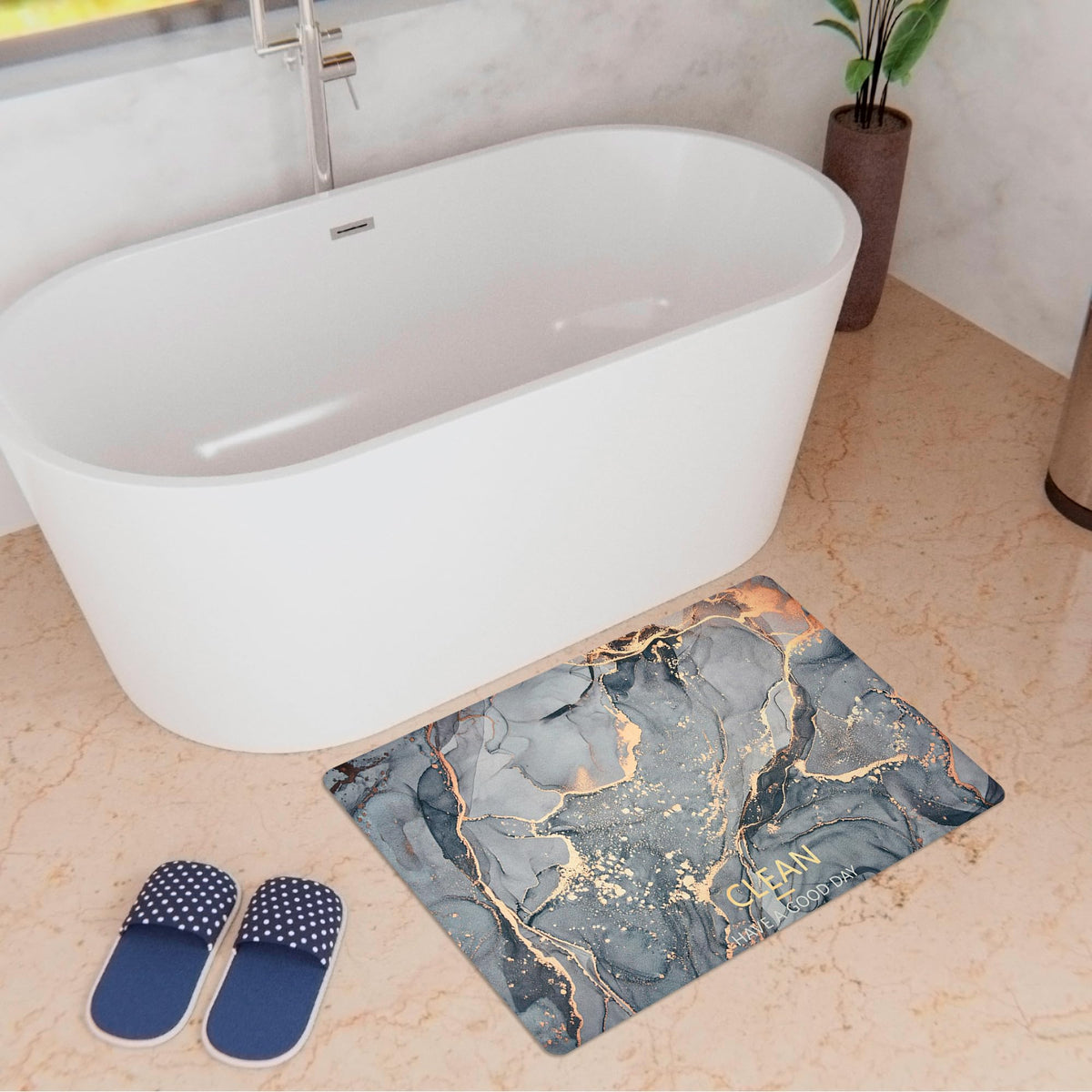 Kuber Industries bath mat - Eco-friendly water-absorbent solution