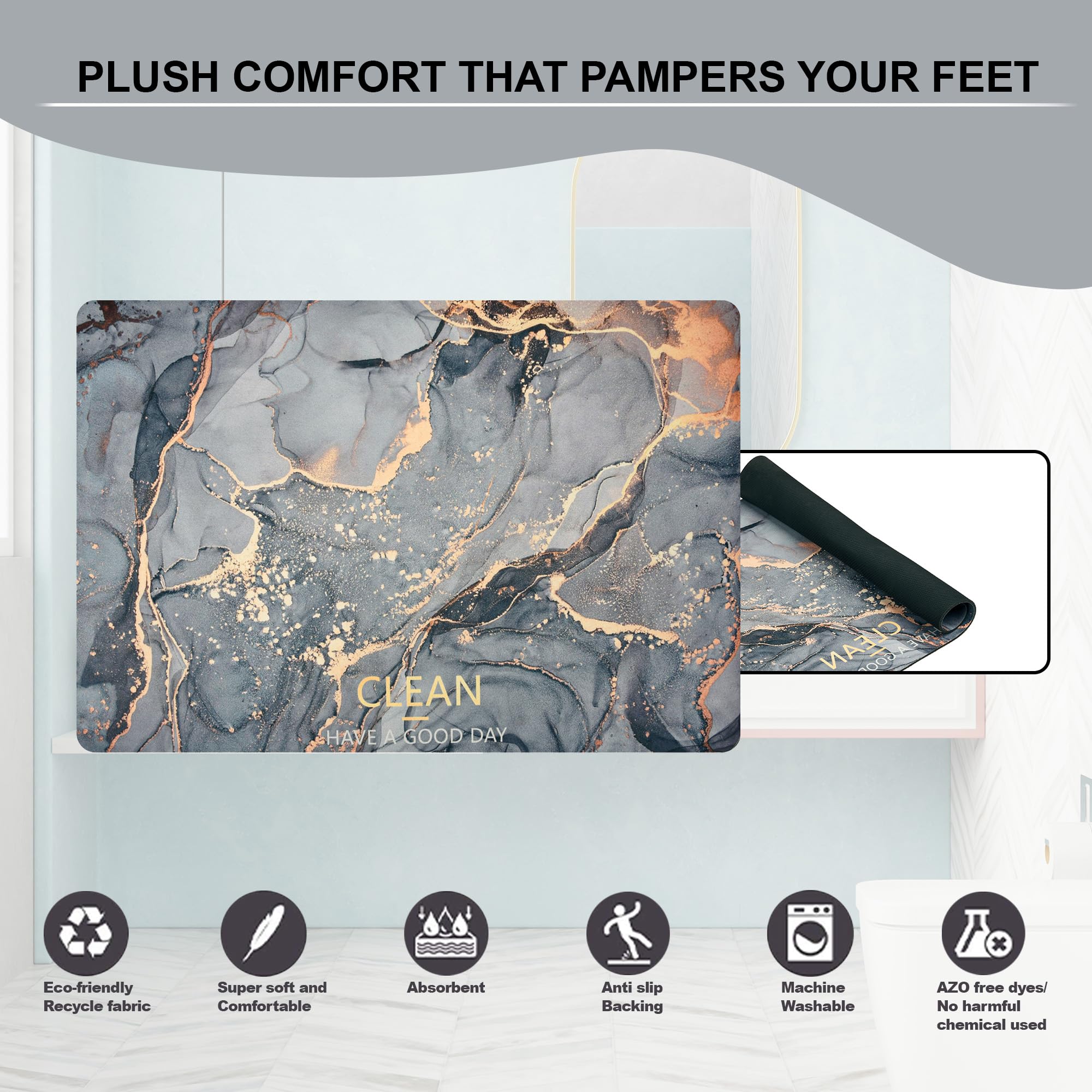 Kuber Industries bath mat - Laundry room comfort and style