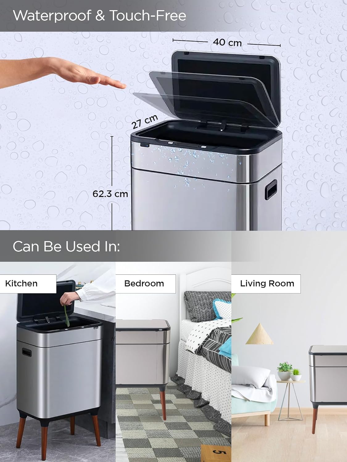Kuber Industries Dual Compartment Dustbin - Eco-friendly recycling
