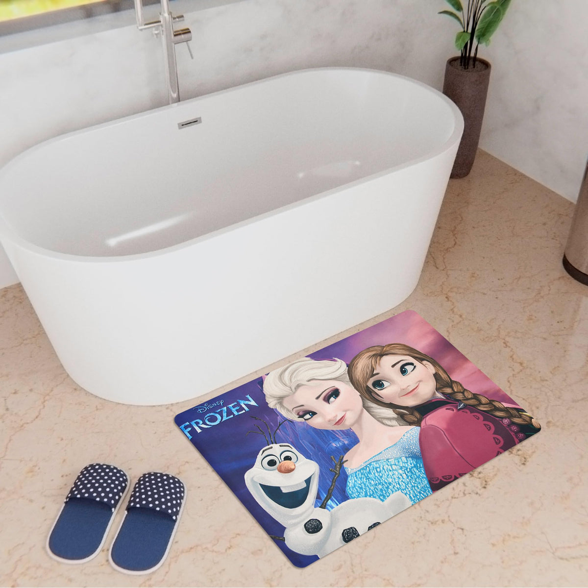 Kuber Industries Disney Frozen Bathmat - laundry room decor