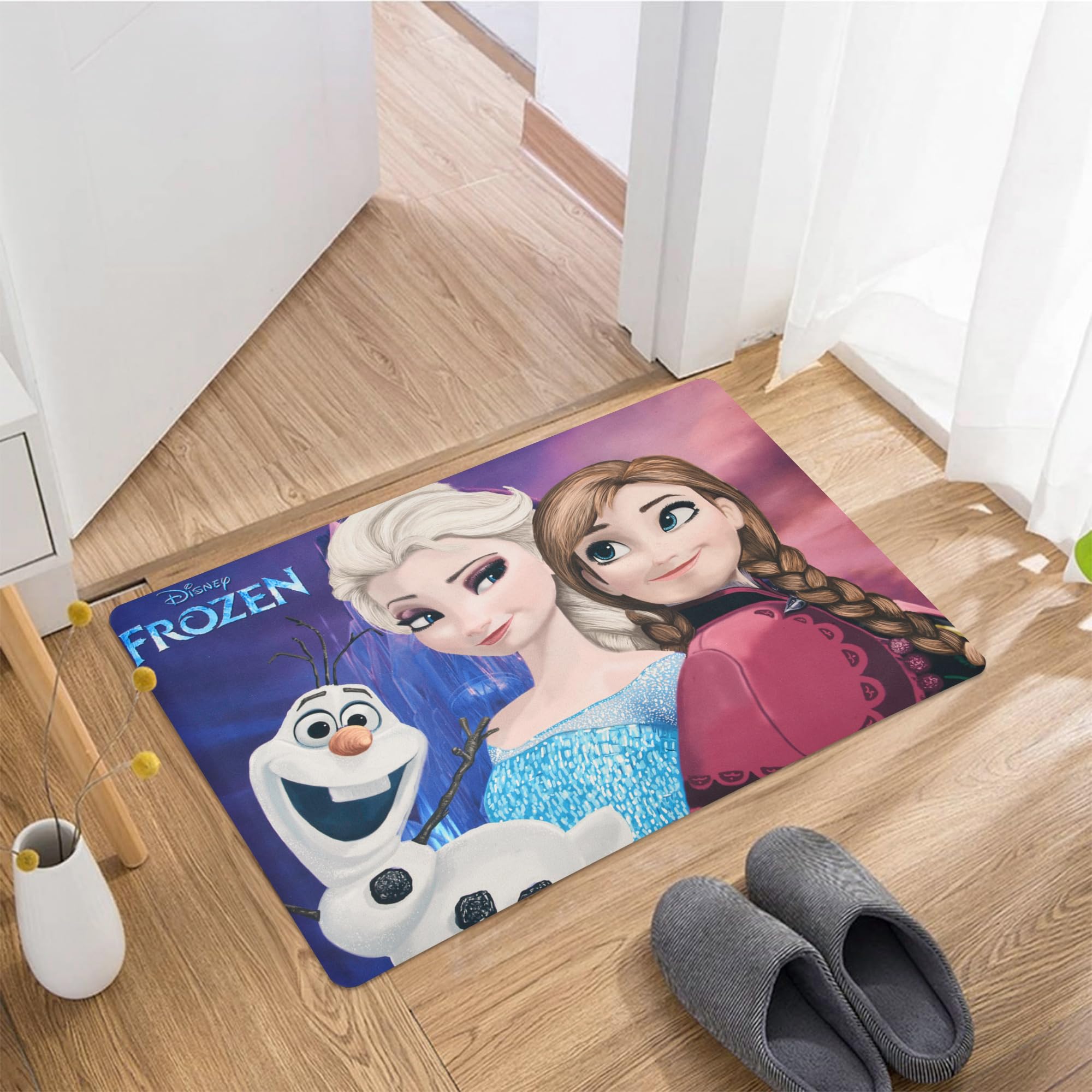 Kuber Industries Disney Frozen Bathmat - high-quality material close-up