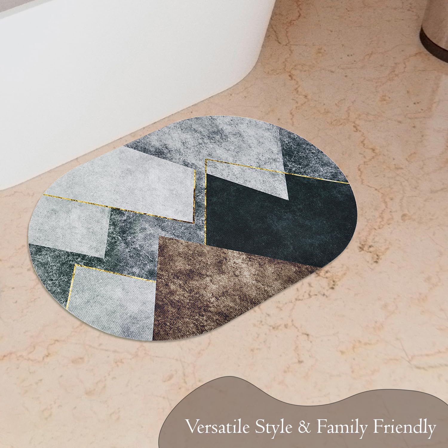 Kuber Industries Bath Mats - Elegant entryway decoration