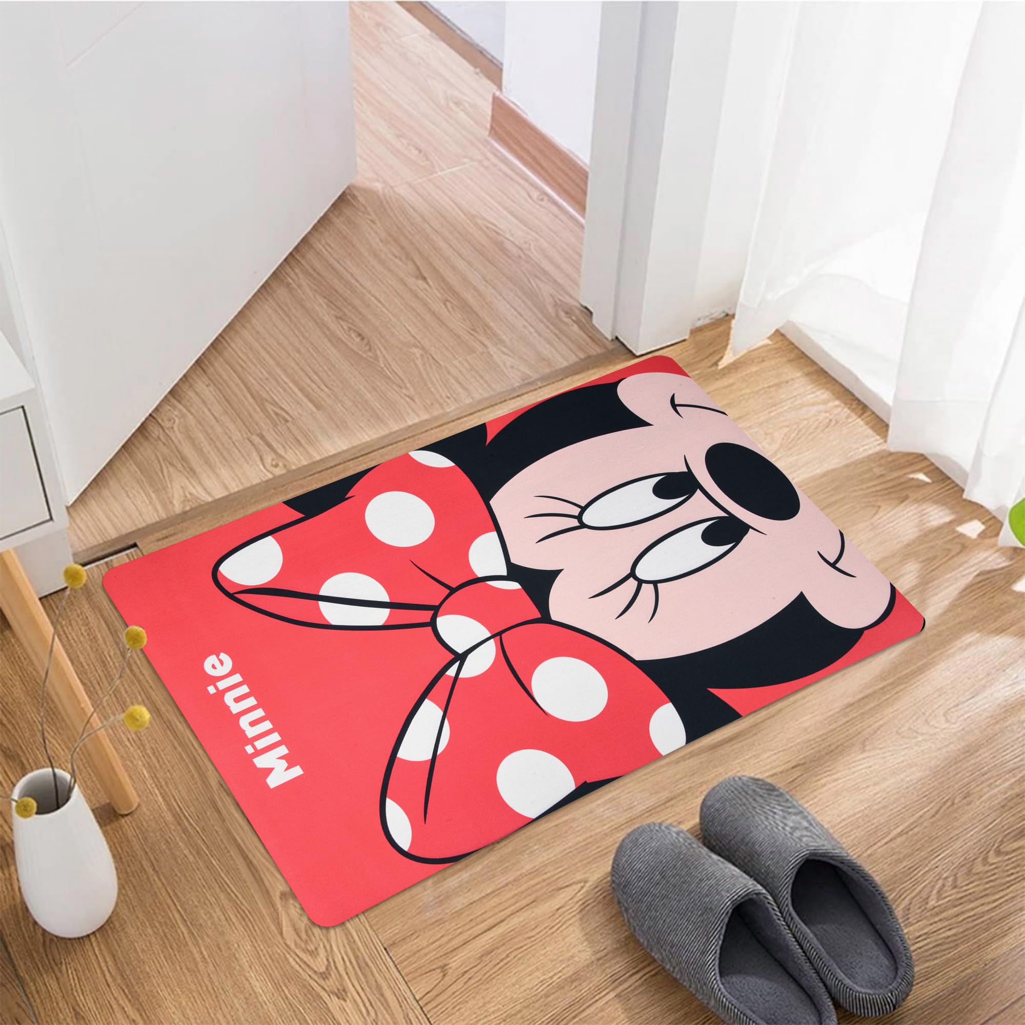 Kuber Industries Disney Minnie Bath Mat - Quick-Drying