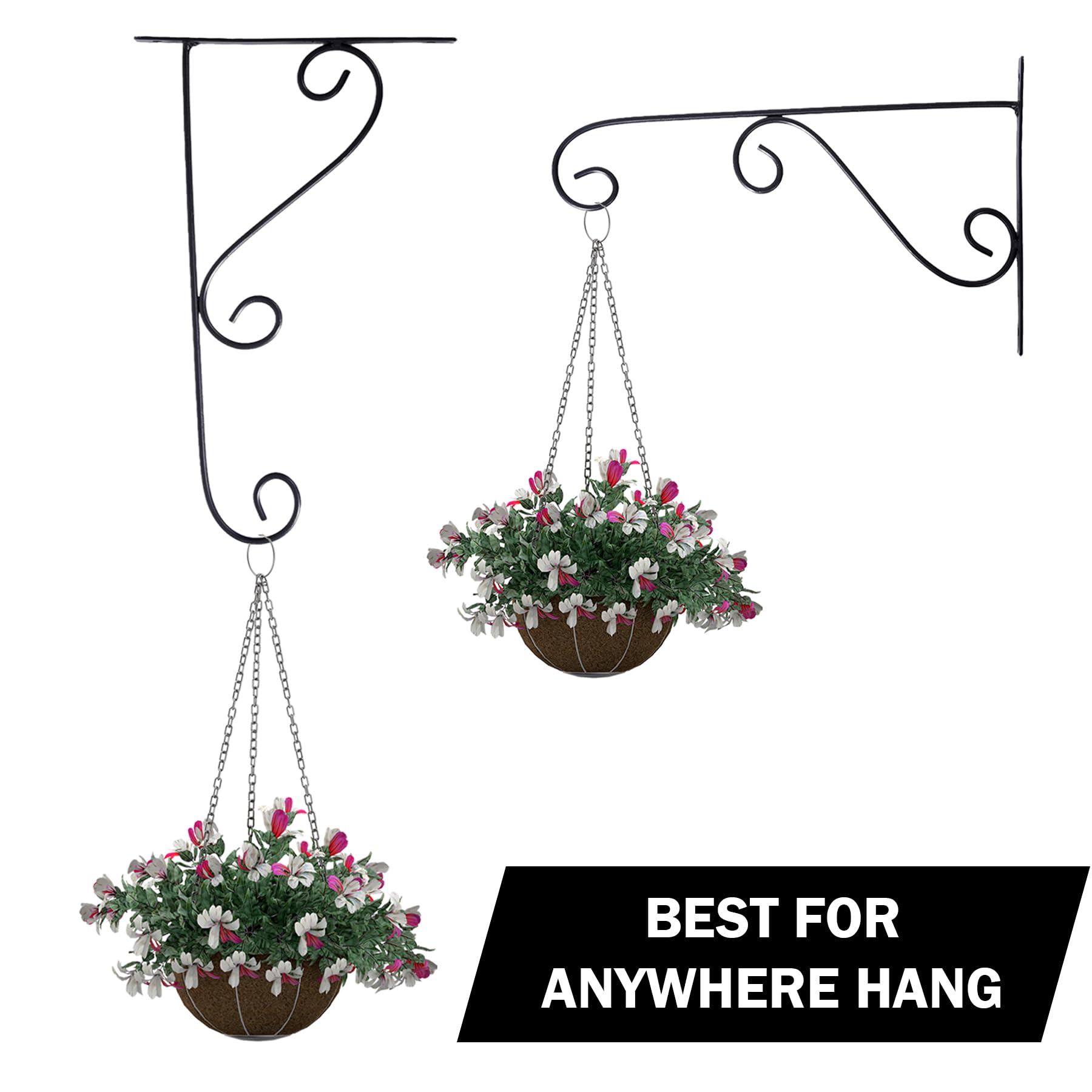 Kuber Industries Hanging Metal Planters - Outdoor Garden Use
