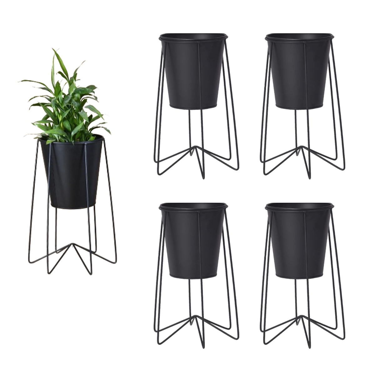 Kuber Metal Planter Stand - Ideal for office plant arrangements
