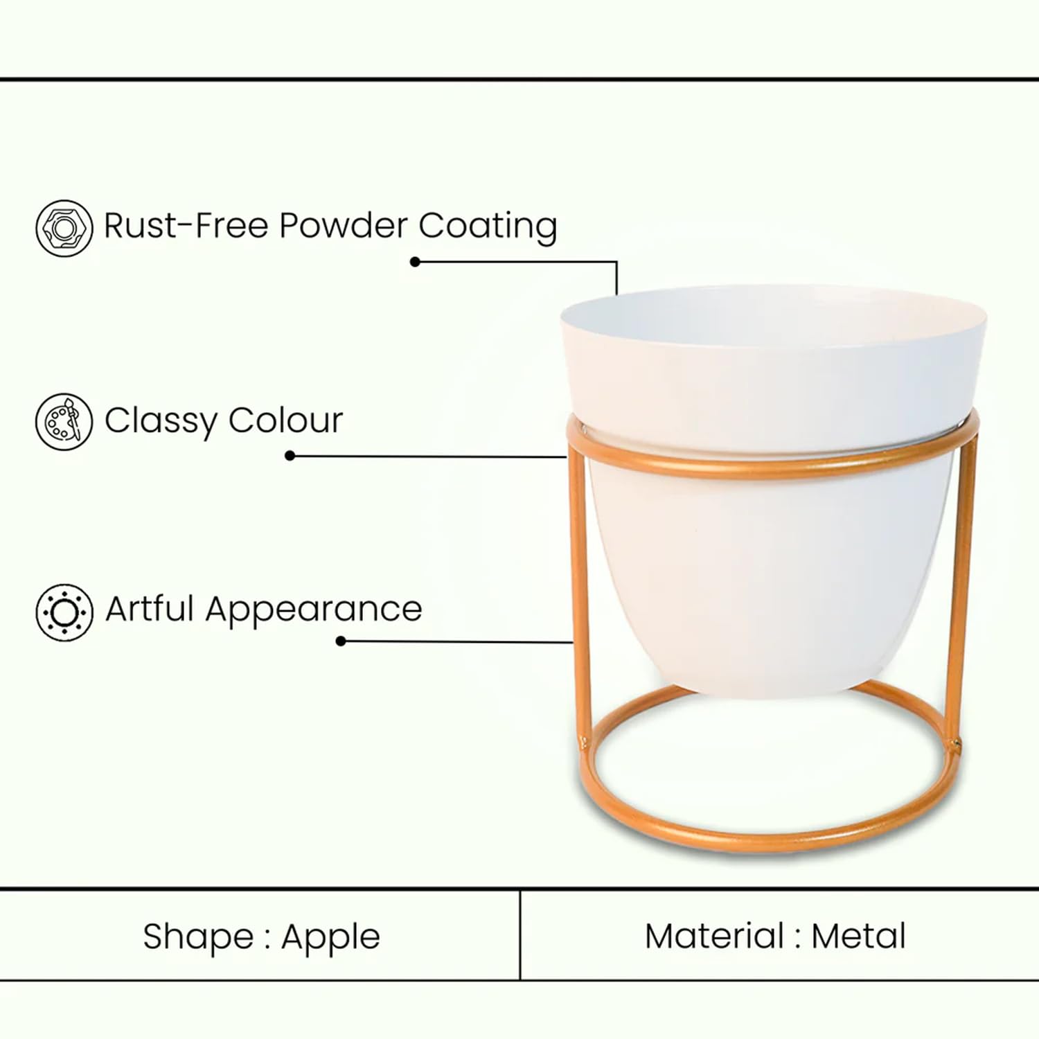 Kuber Industries metal planter - Balcony beautification