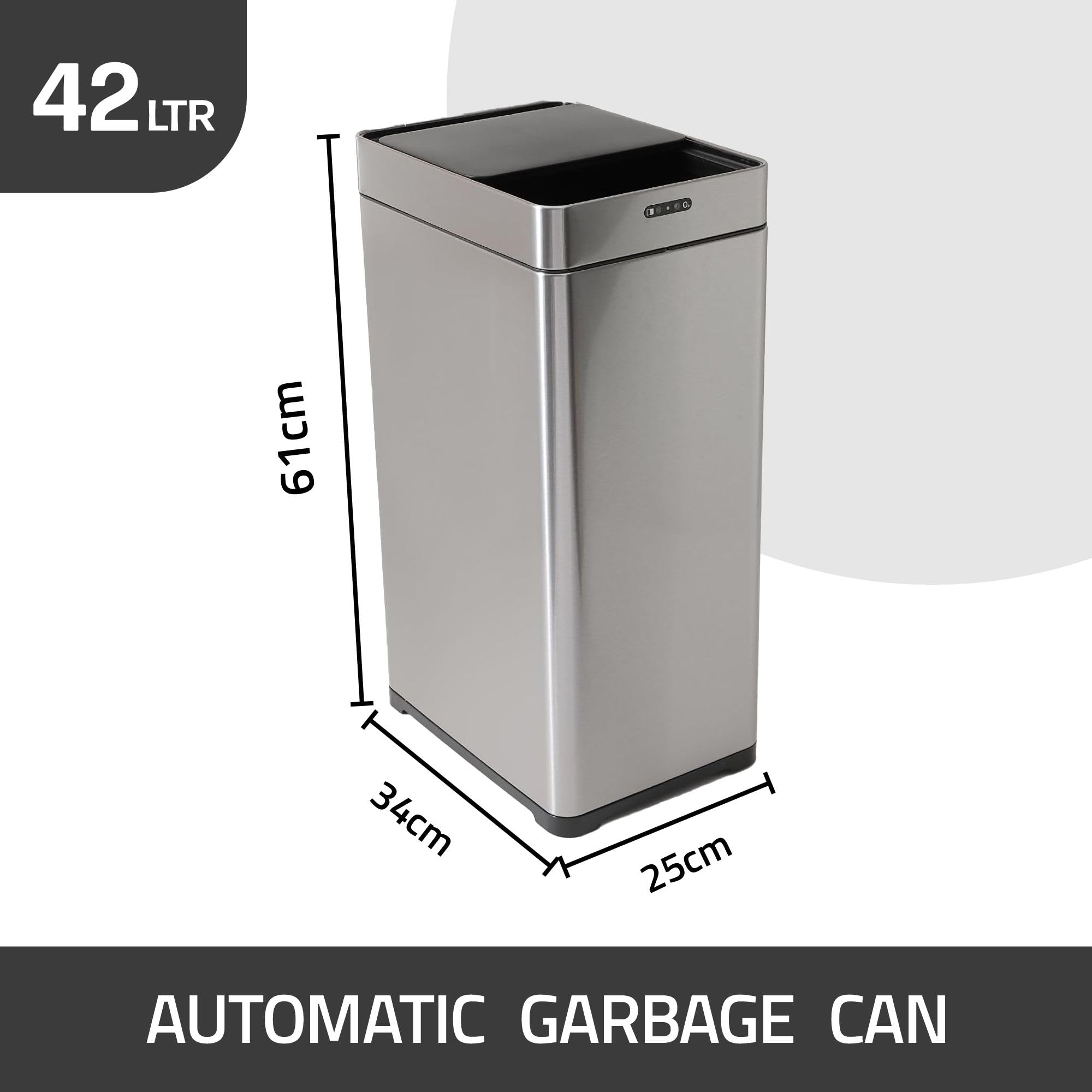 Kuber Industries stainless steel dustbin - stylish living room design