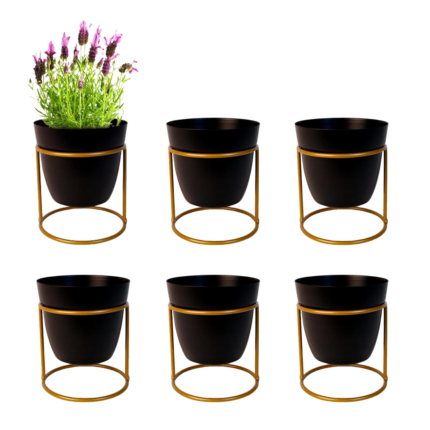 Kuber Industries elegant stand planters - modern home accents