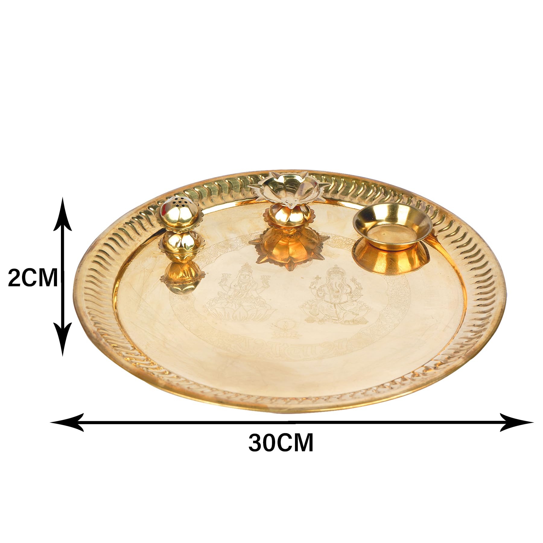 Kuber Brass Thali Set - Office temple puja