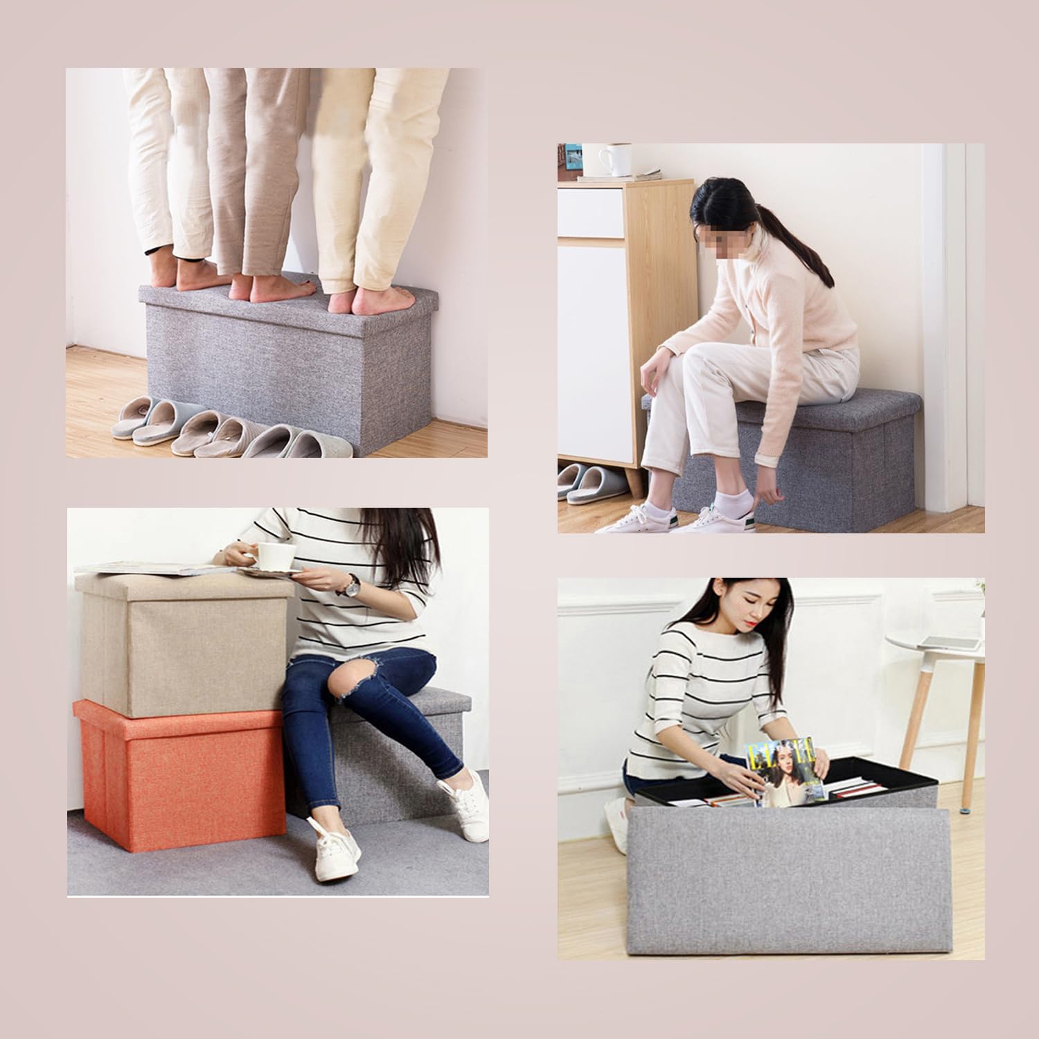 Kuber Industries gray storage box - Flexible outdoor seating