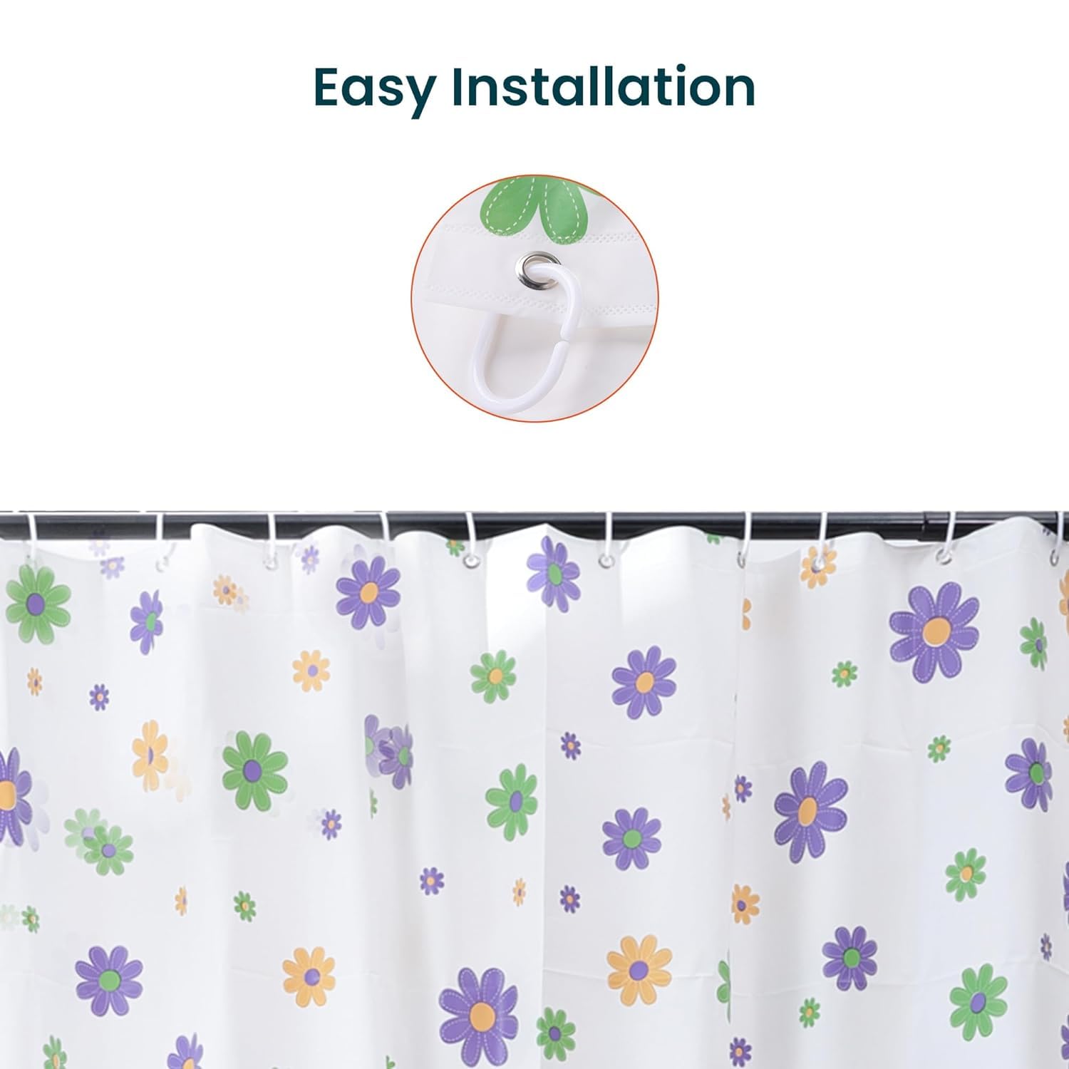 Kuber Industries PEVA shower curtain - High-quality material