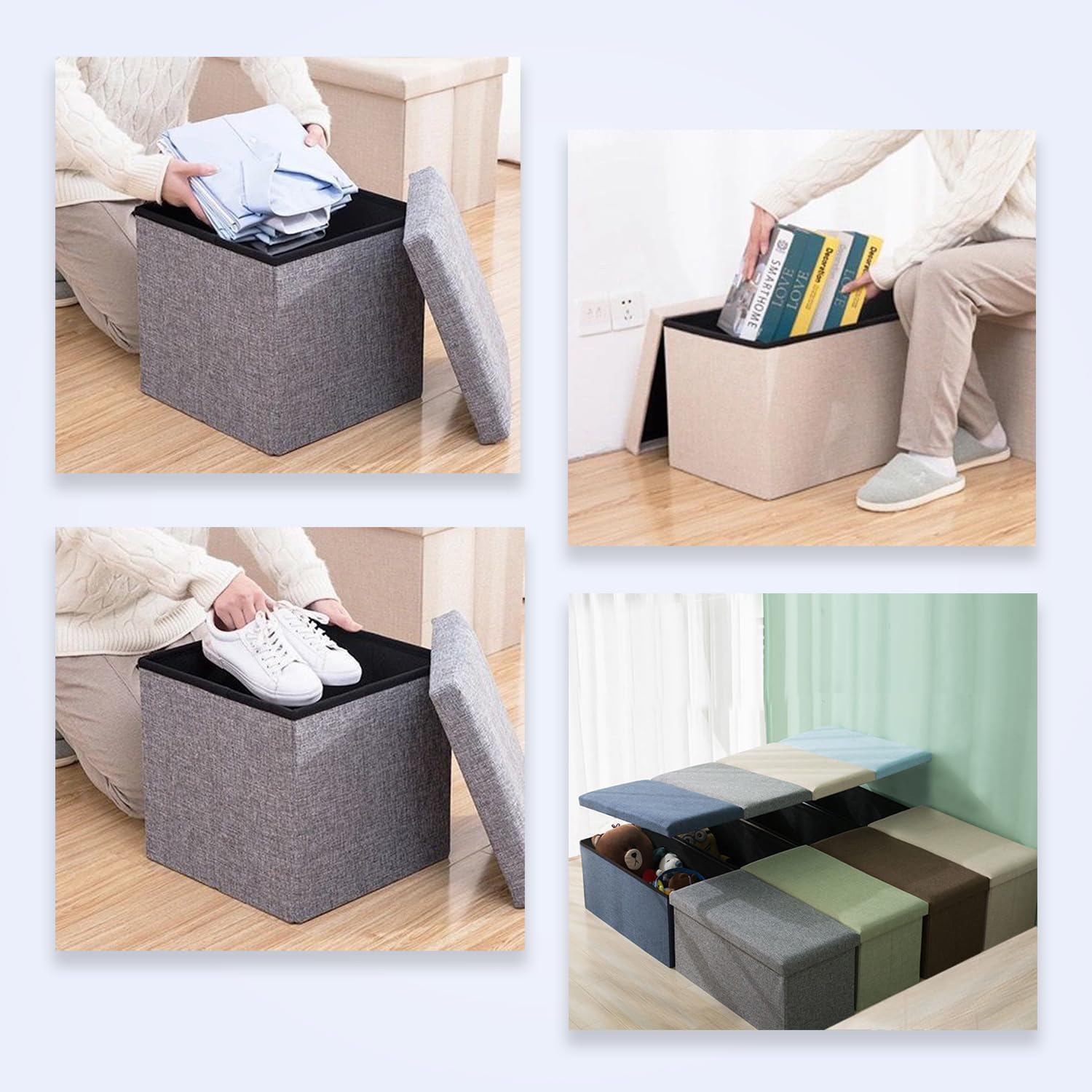 Kuber Industries foldable stool - toy storage