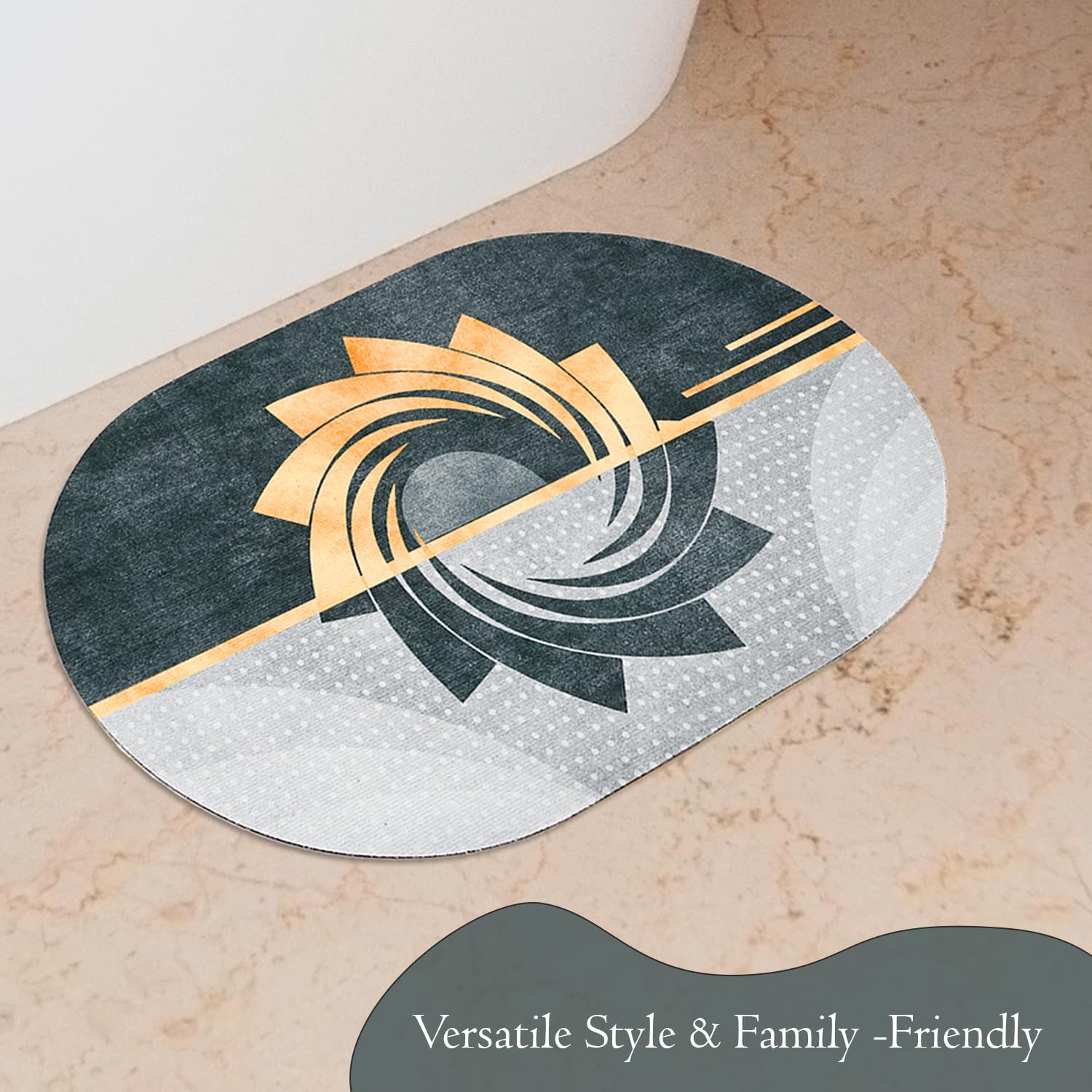 Kuber Industries Soft Bath Mat - Safe stepping out after shower