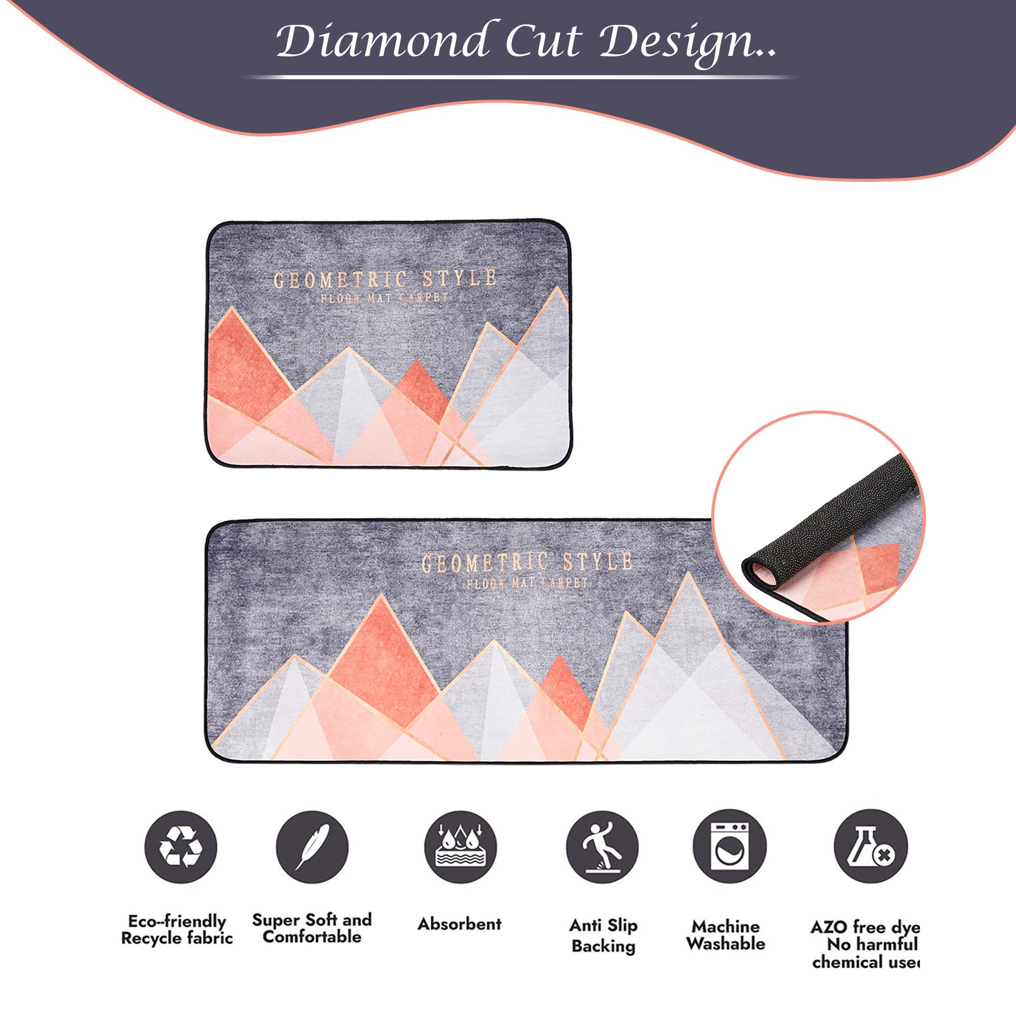 Kuber Industries 2 Pcs Mat - Cozy comfort for every season