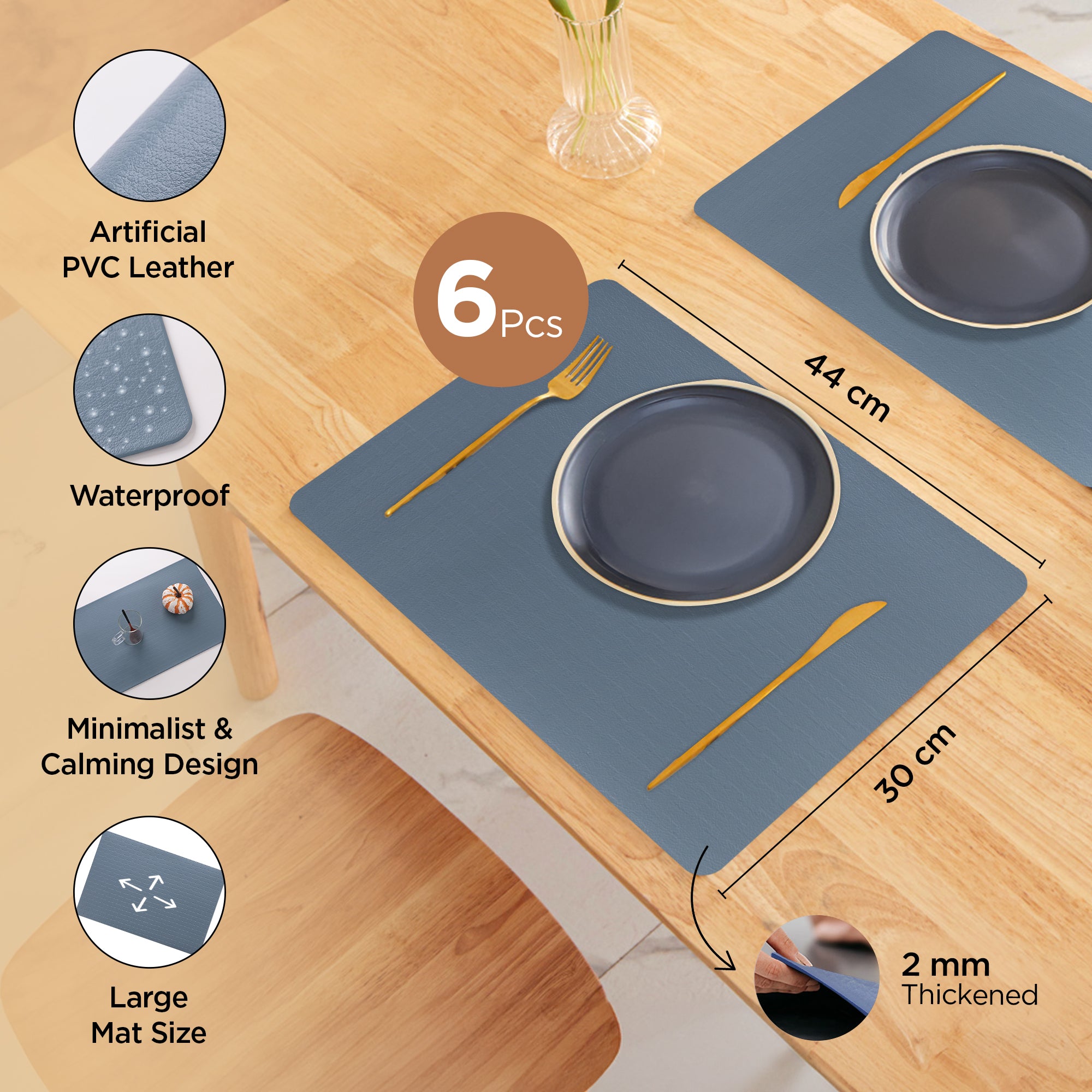 UMAI PVC table mats - durable kitchen decorating