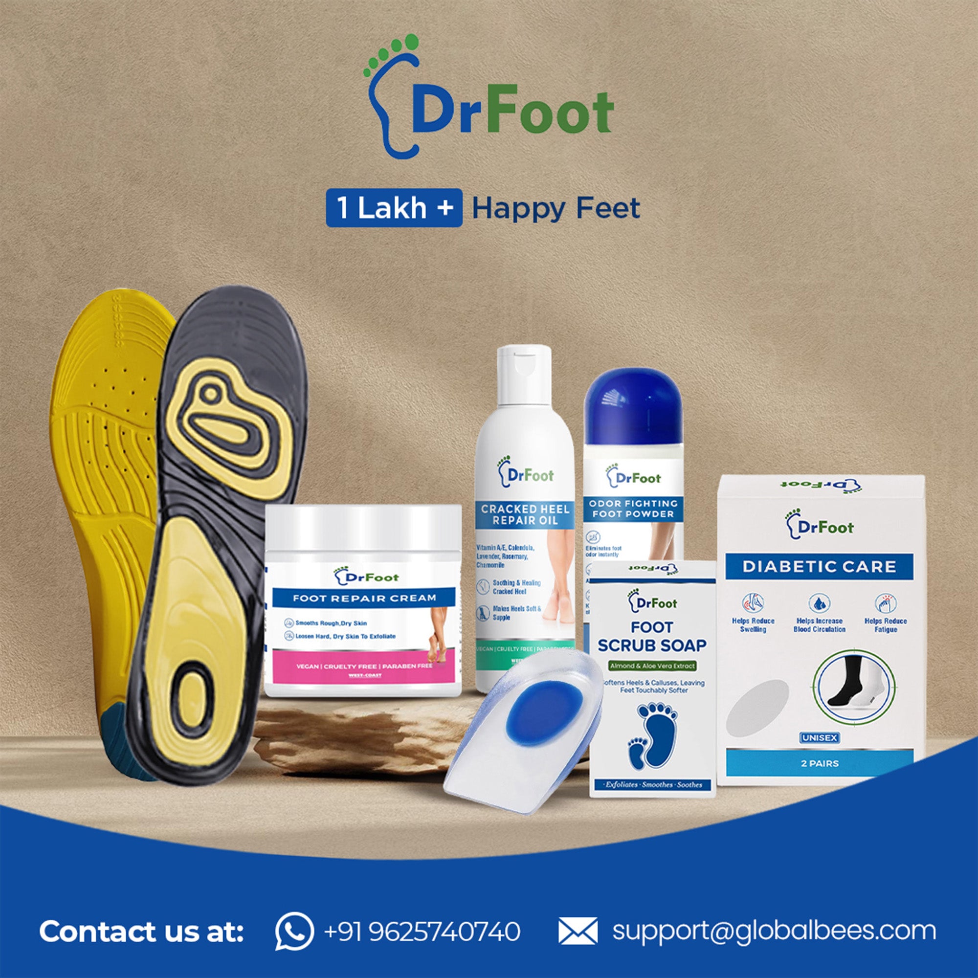 Dr Foot metatarsal pads - arch support for everyday wear