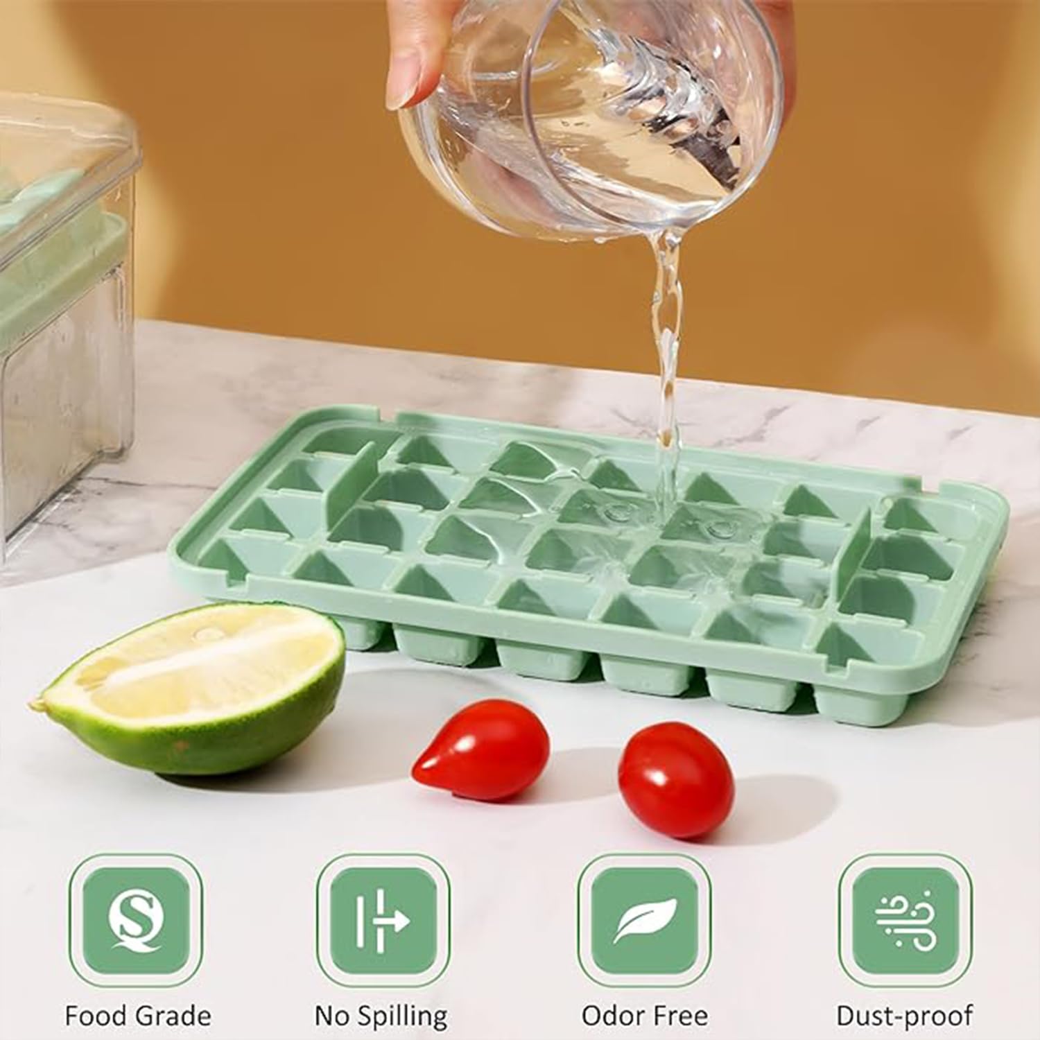 Kuber Industries green ice cube mould - Ideal for parties