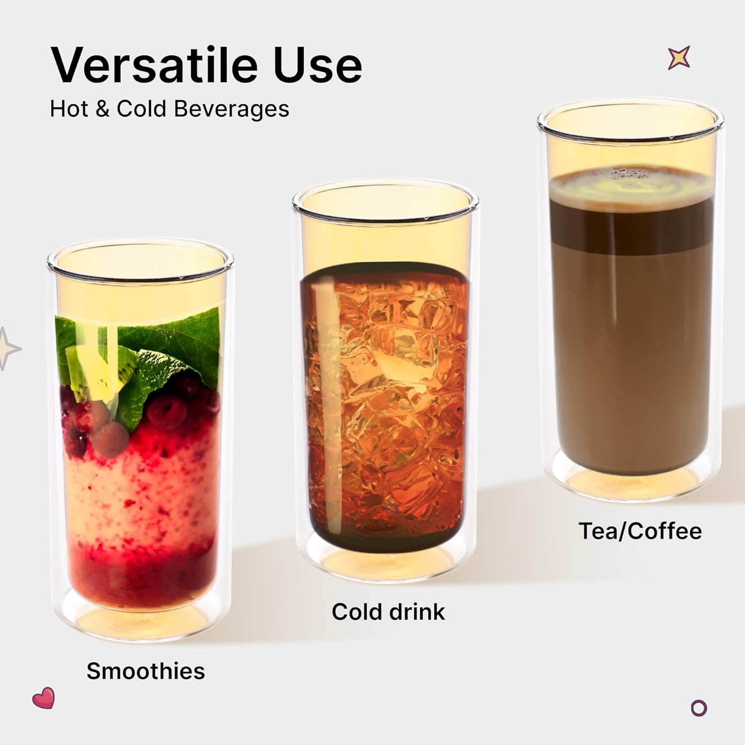 Kuber Borosilicate Glass - Perfect for tea time with friends