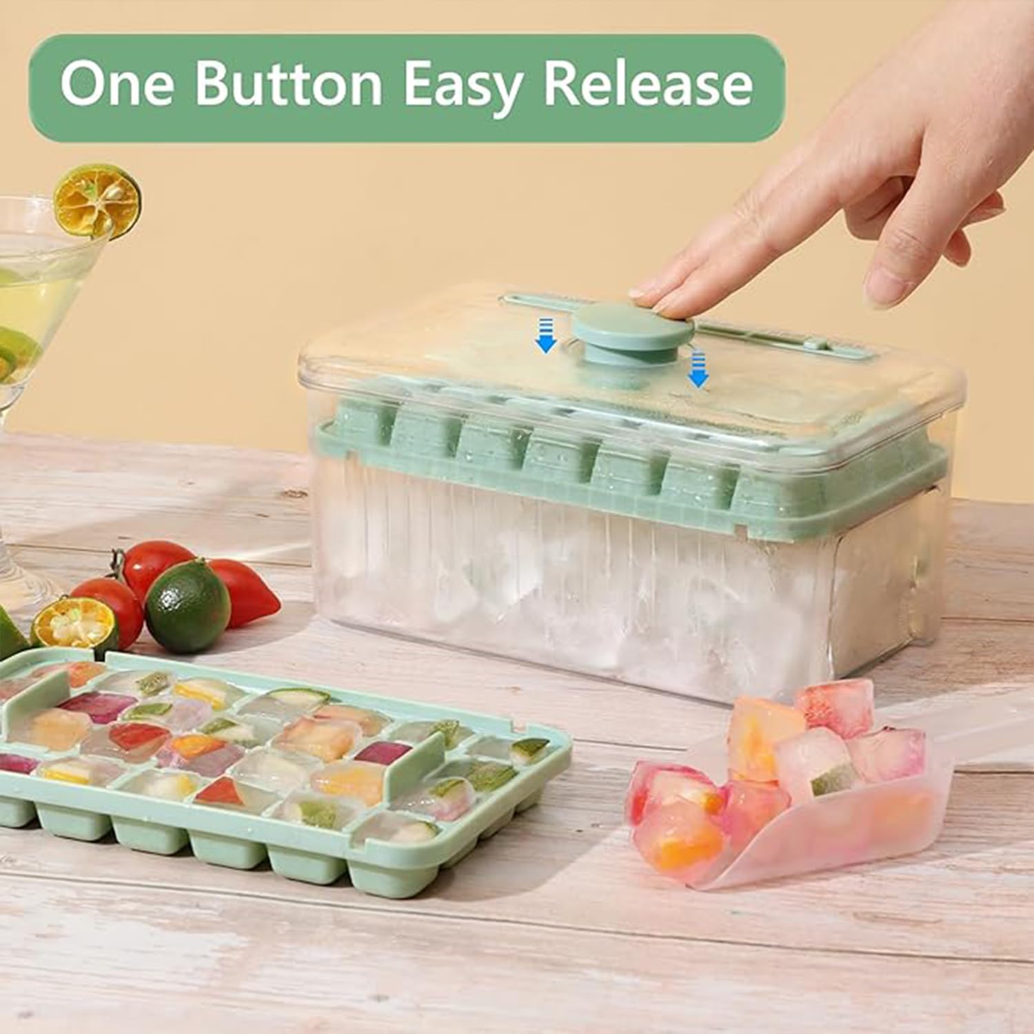 Kuber Industries green ice cube trays - Ideal for parties