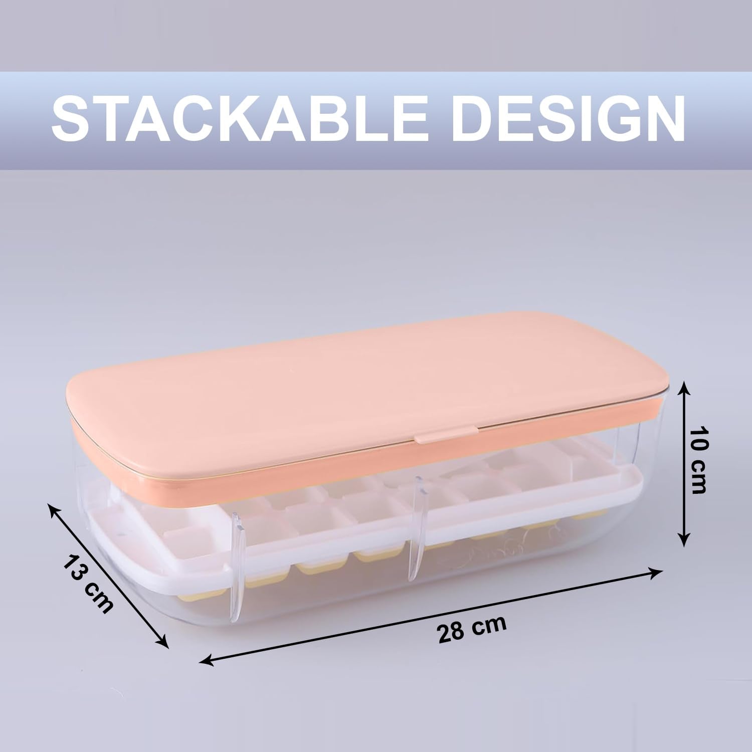 Kuber Industries pink ice cube tray - easy to use and clean