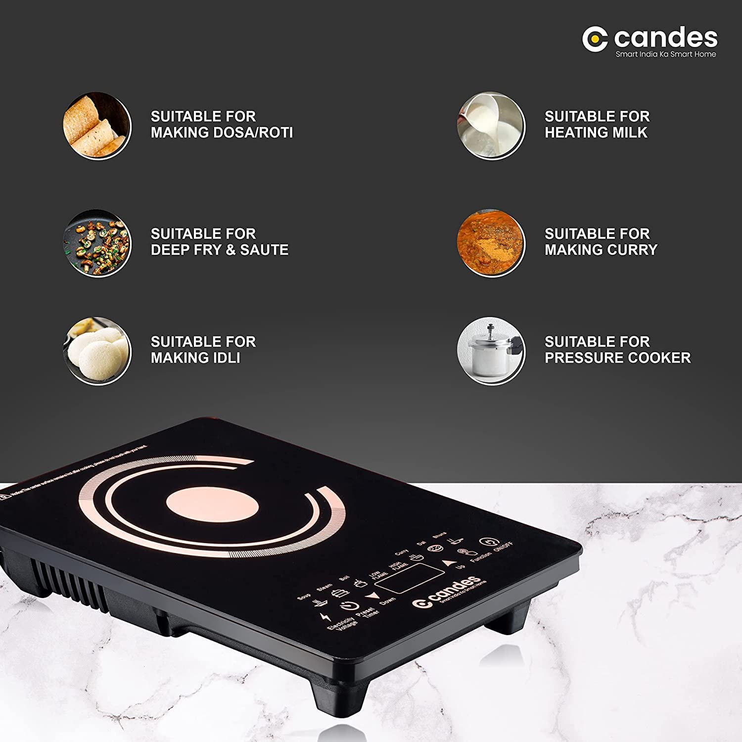 Candes induction cooktop - perfect for home kitchens