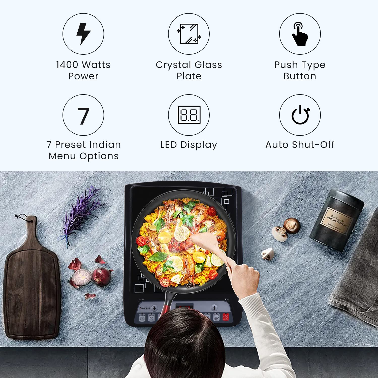 Candes induction cooktop - Efficient meal preparation