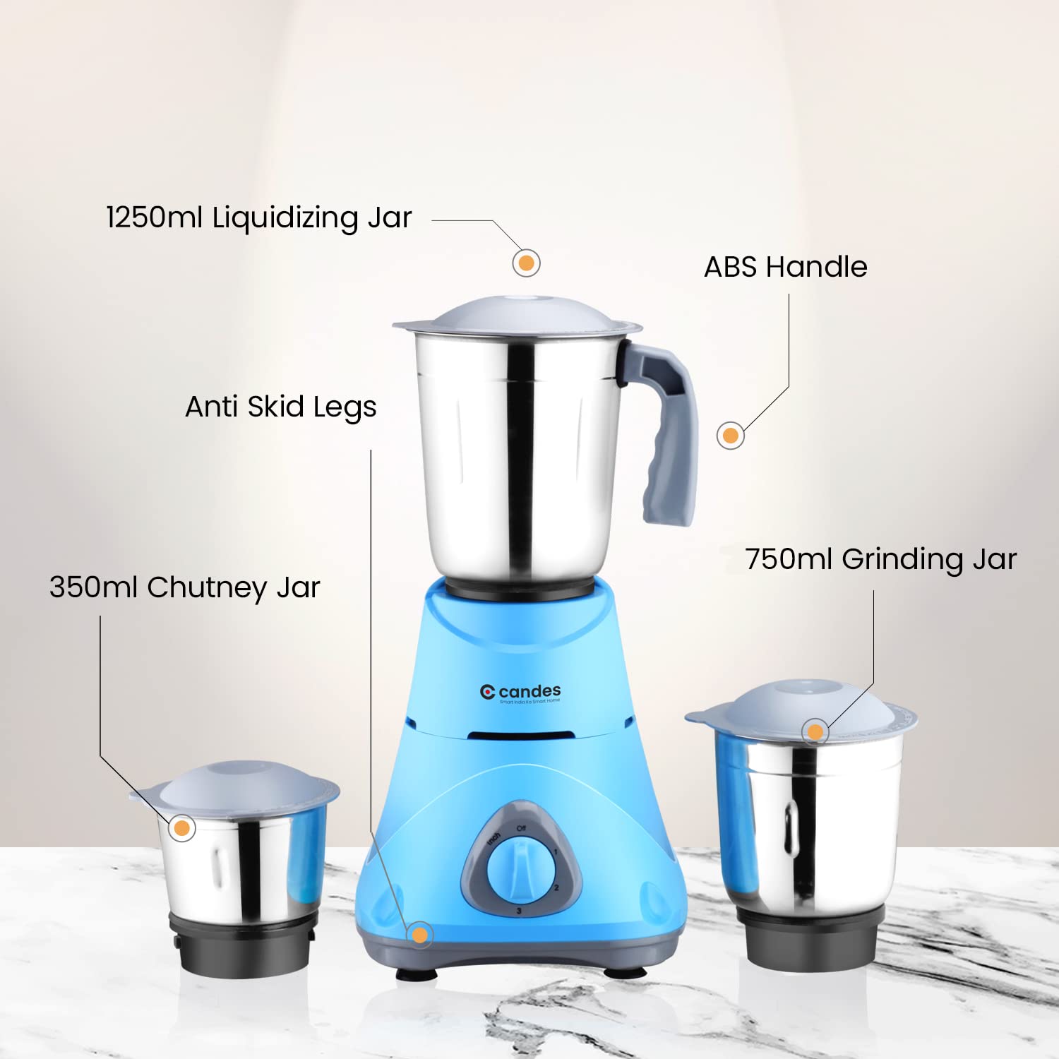 Candes Bolt Mixer Grinder - Mixing ingredients