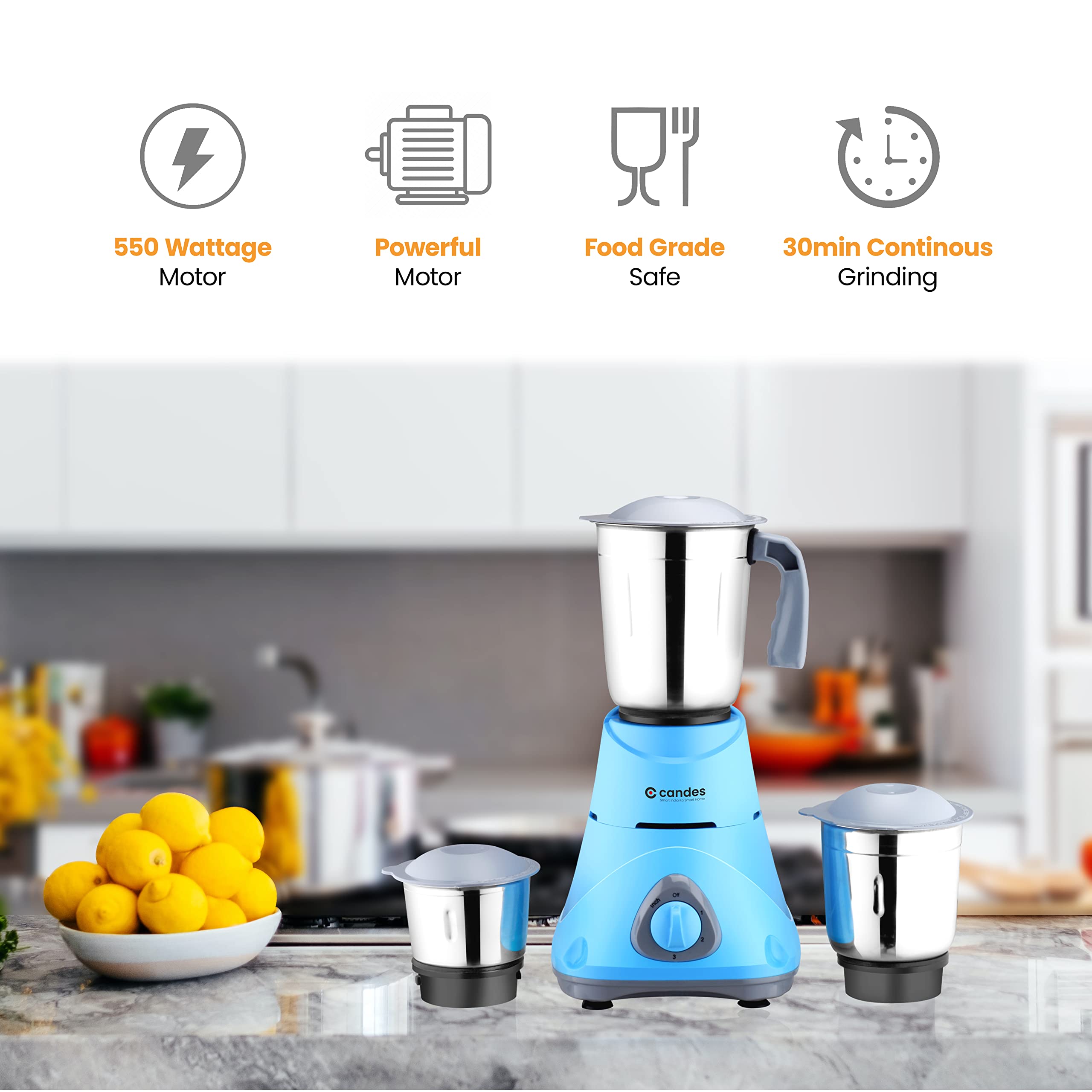 Candes Bolt Mixer Grinder - Grinding spices