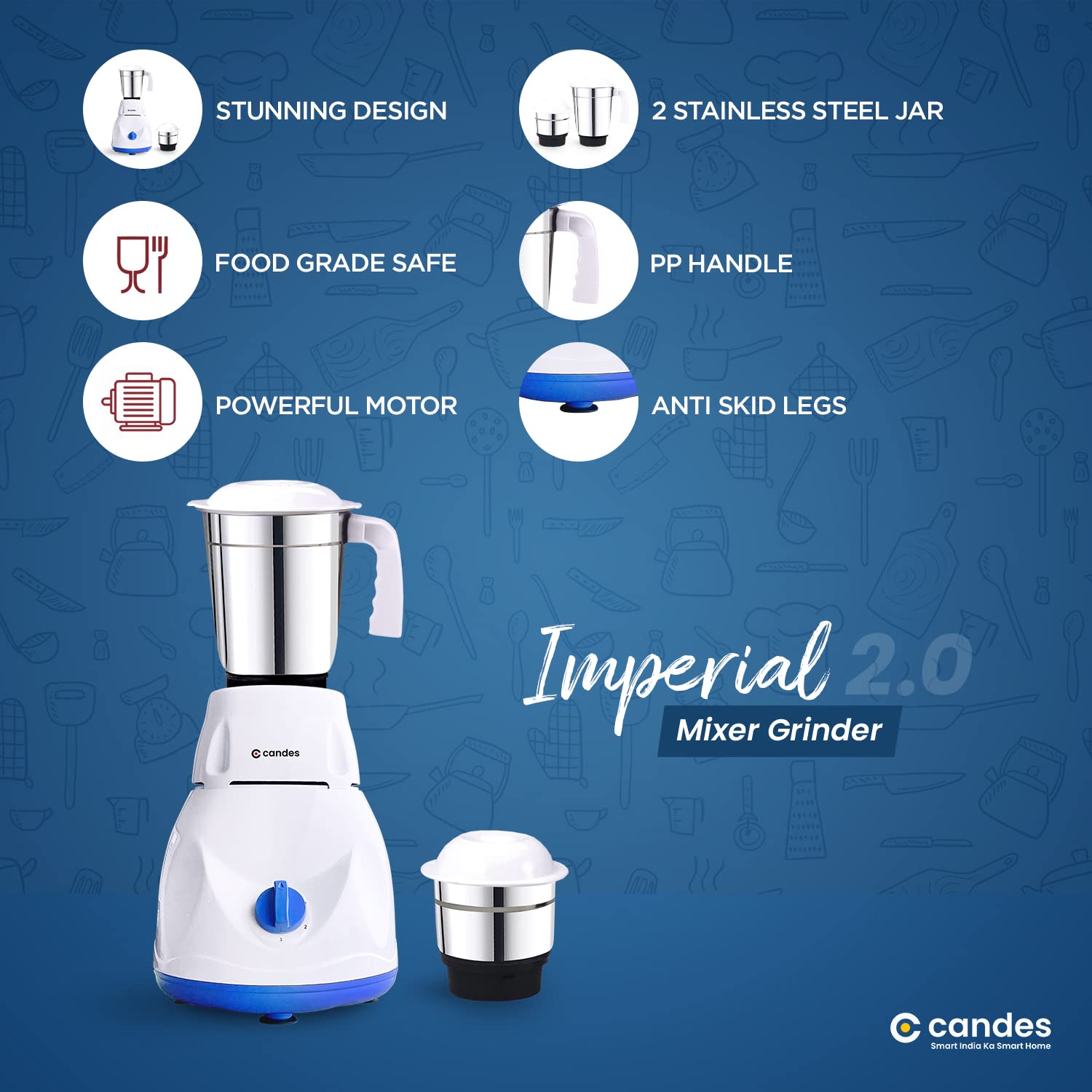 Candes Imperial 550W Grinder - Smoothie making