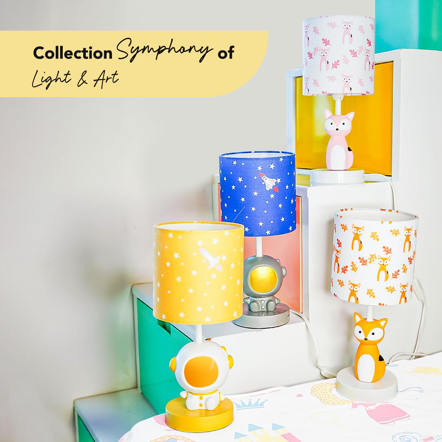 Ekhasa Blue Astronaut Table Lamp - Cute Night Light for Kids