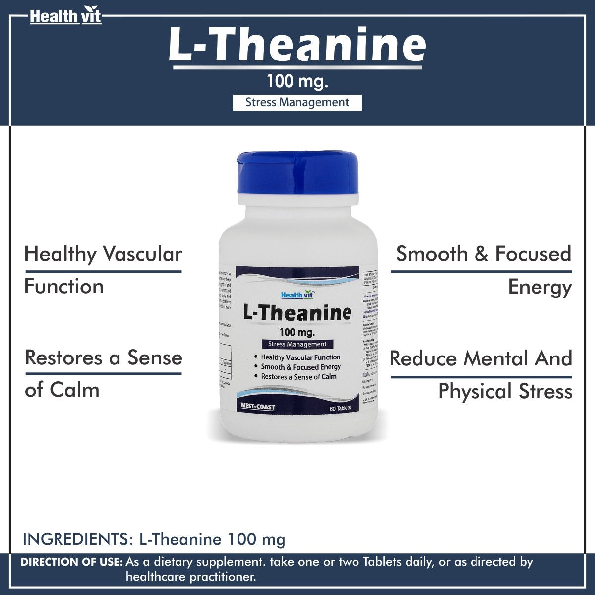 Healthvit L-Theanine - Vegan stress management solution