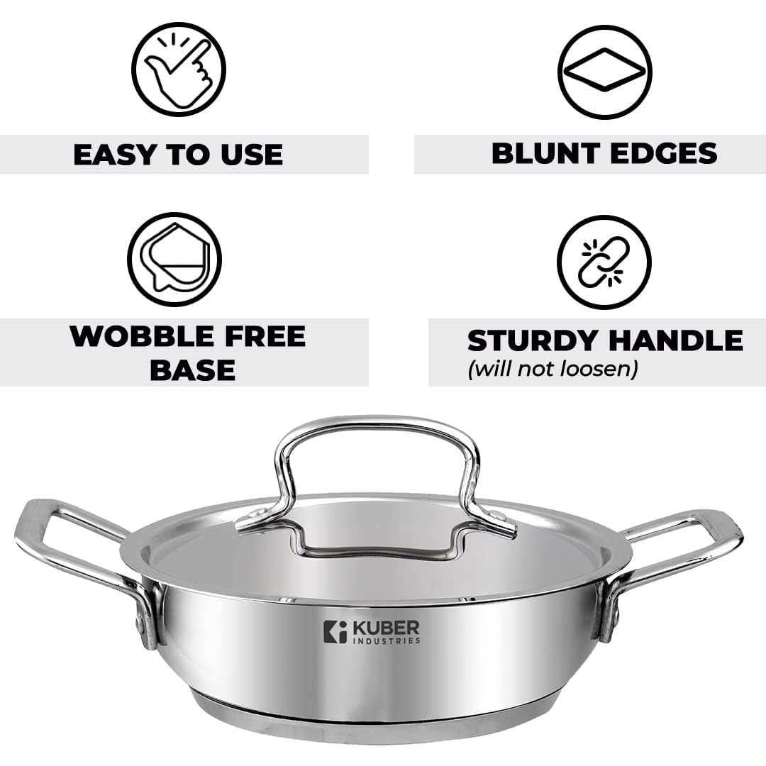 Kuber Industries Tri-ply Kadhai - Perfect for home chefs