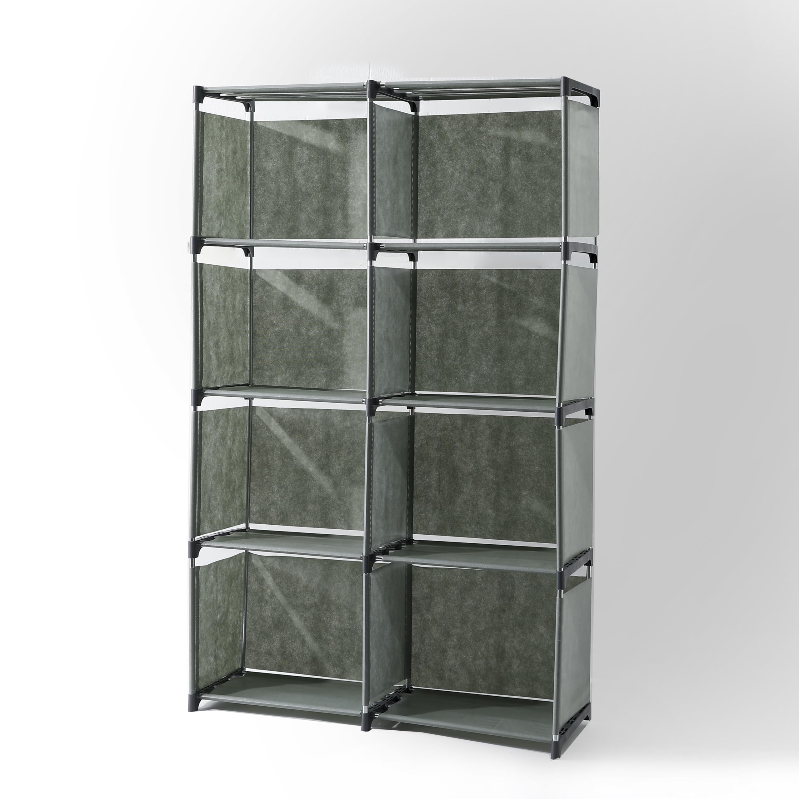 Kuber Industries 8 Layer Book Rack - Compact design for small spaces