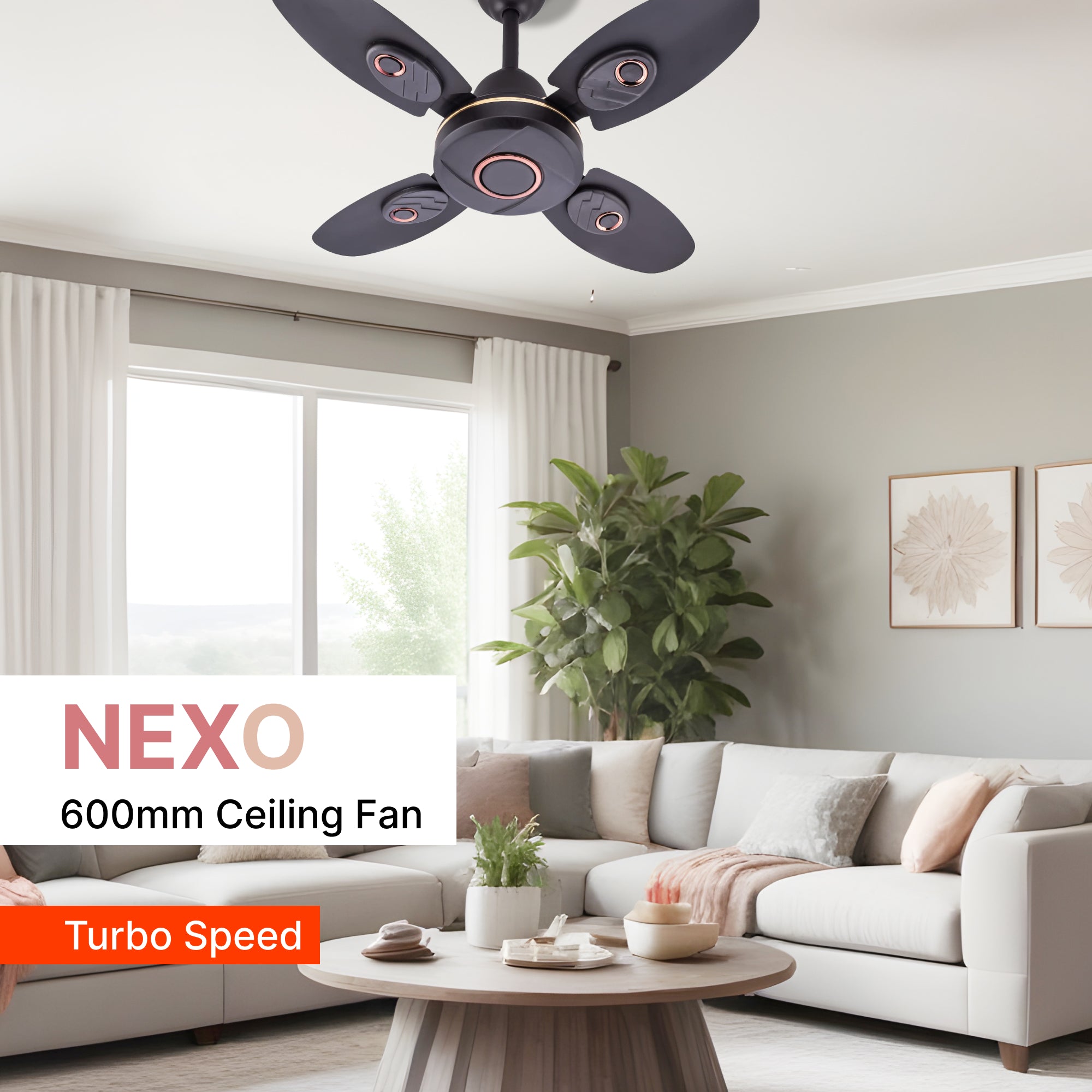 Candes Nexo Ceiling Fan - Quiet operation for bathrooms