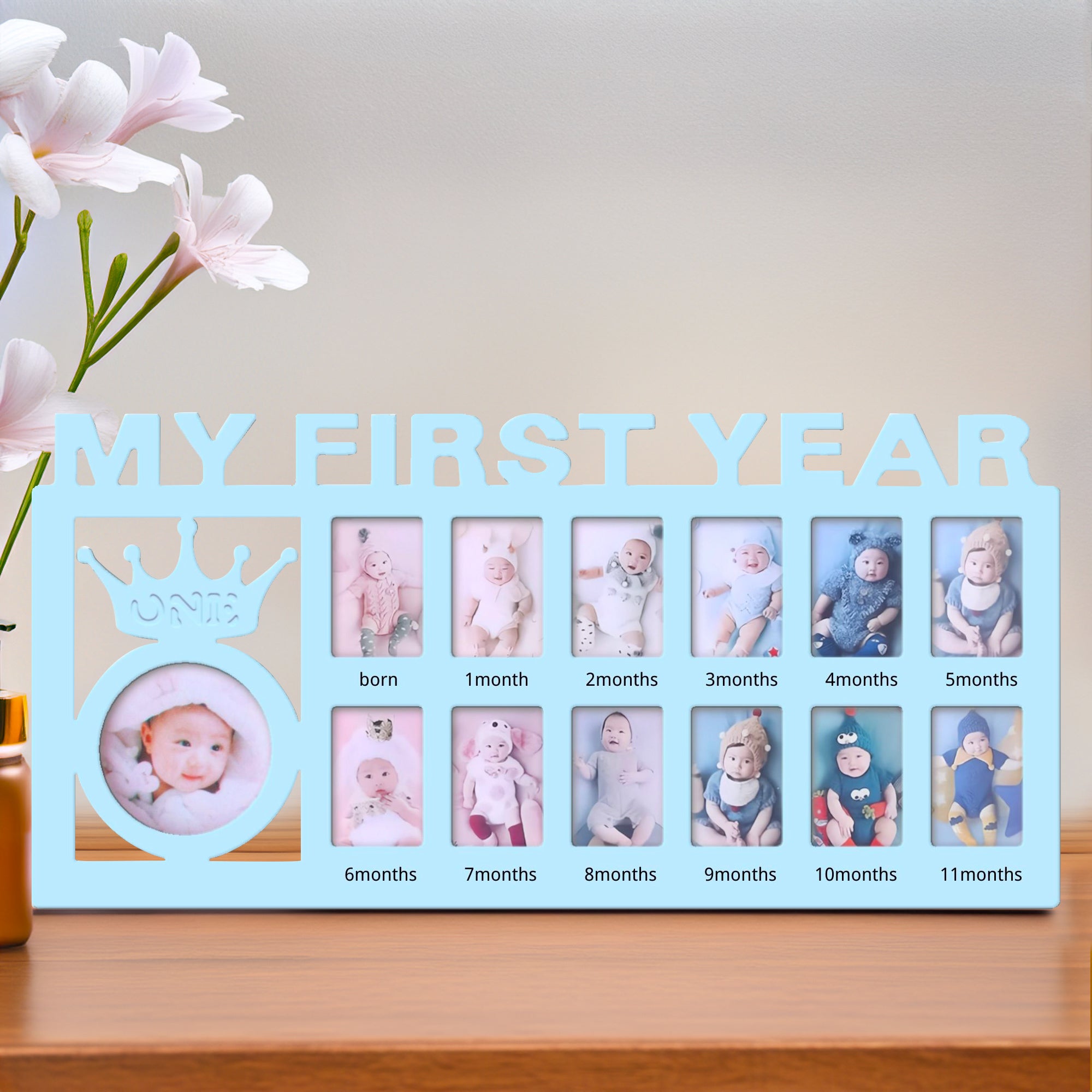 Gleevers My First Year Frame - Showcasing monthly milestones