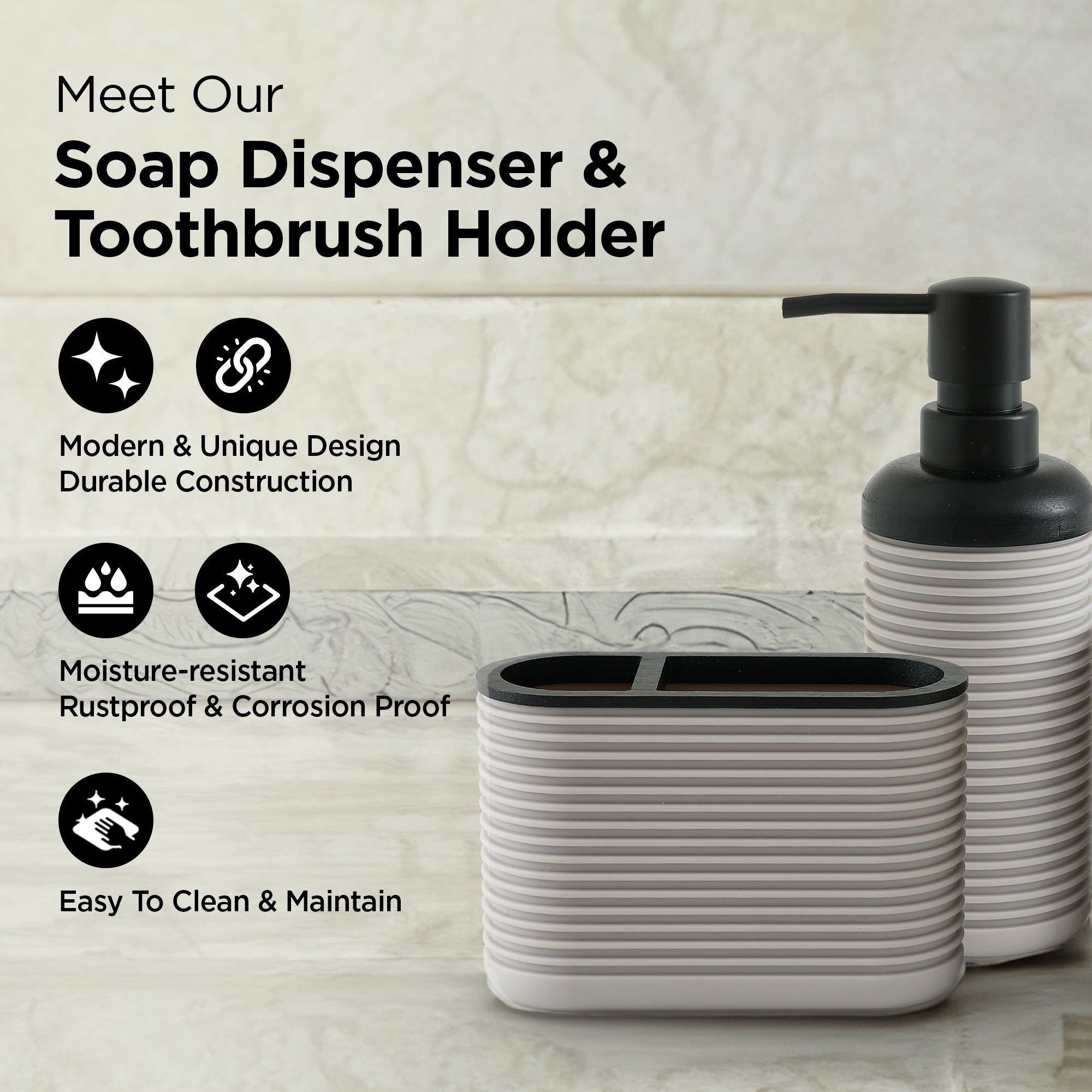 UMAI grey bathroom accessories - Gift for family