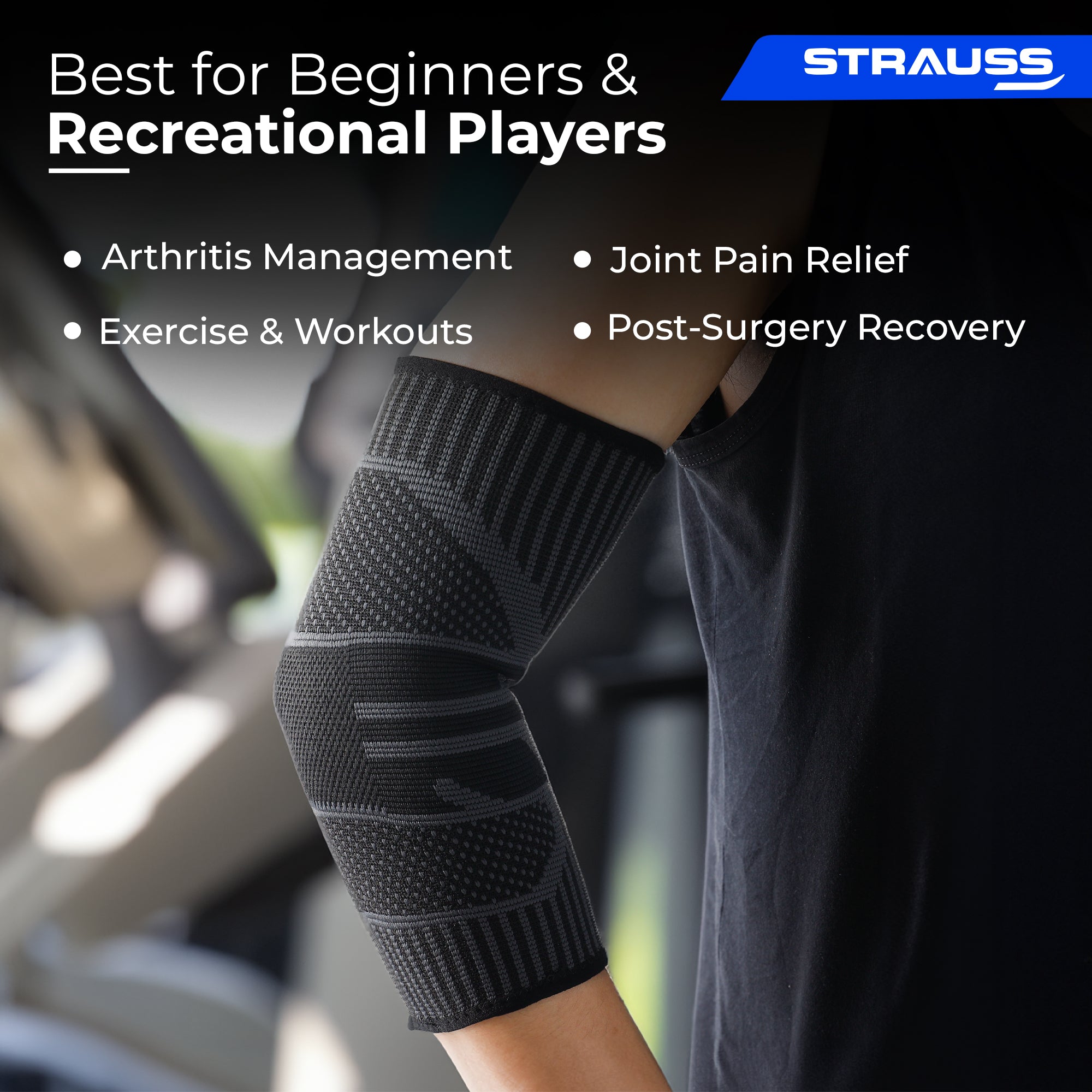 Strauss Sports compression elbow sleeve - pain relief for athletes