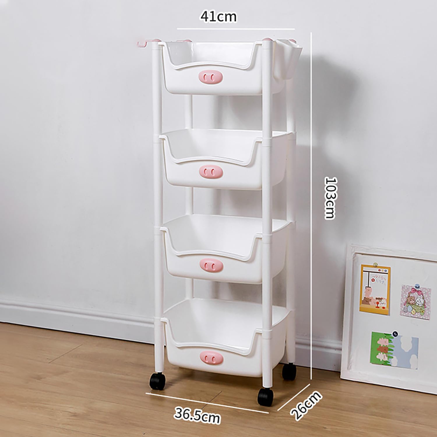 Homestic 4-Layer Rack for Storage | Slim Storage Organizer Rack | Laun ...
