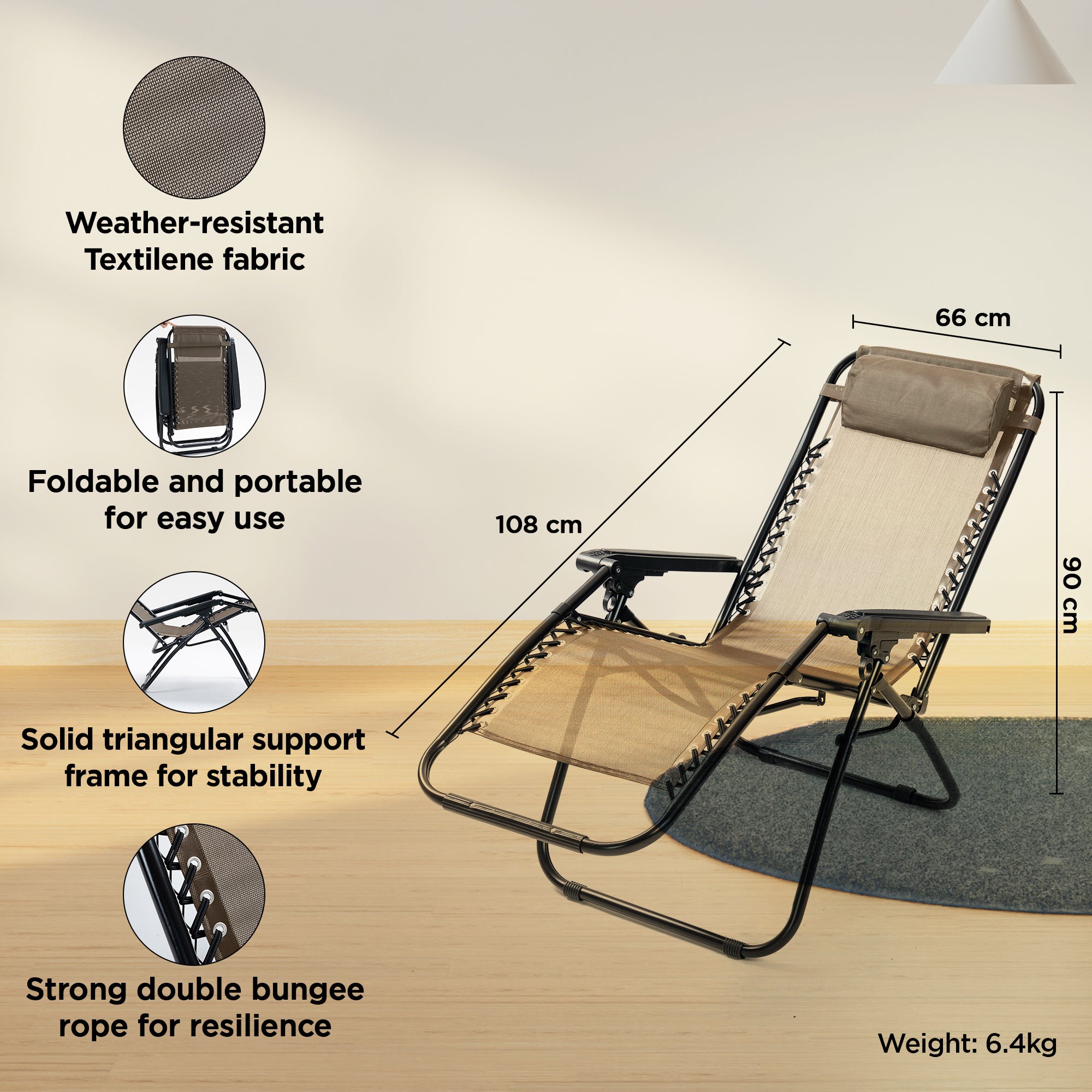 UMAI Recliner Chair - Adjustable Pillow for Extra Comfort