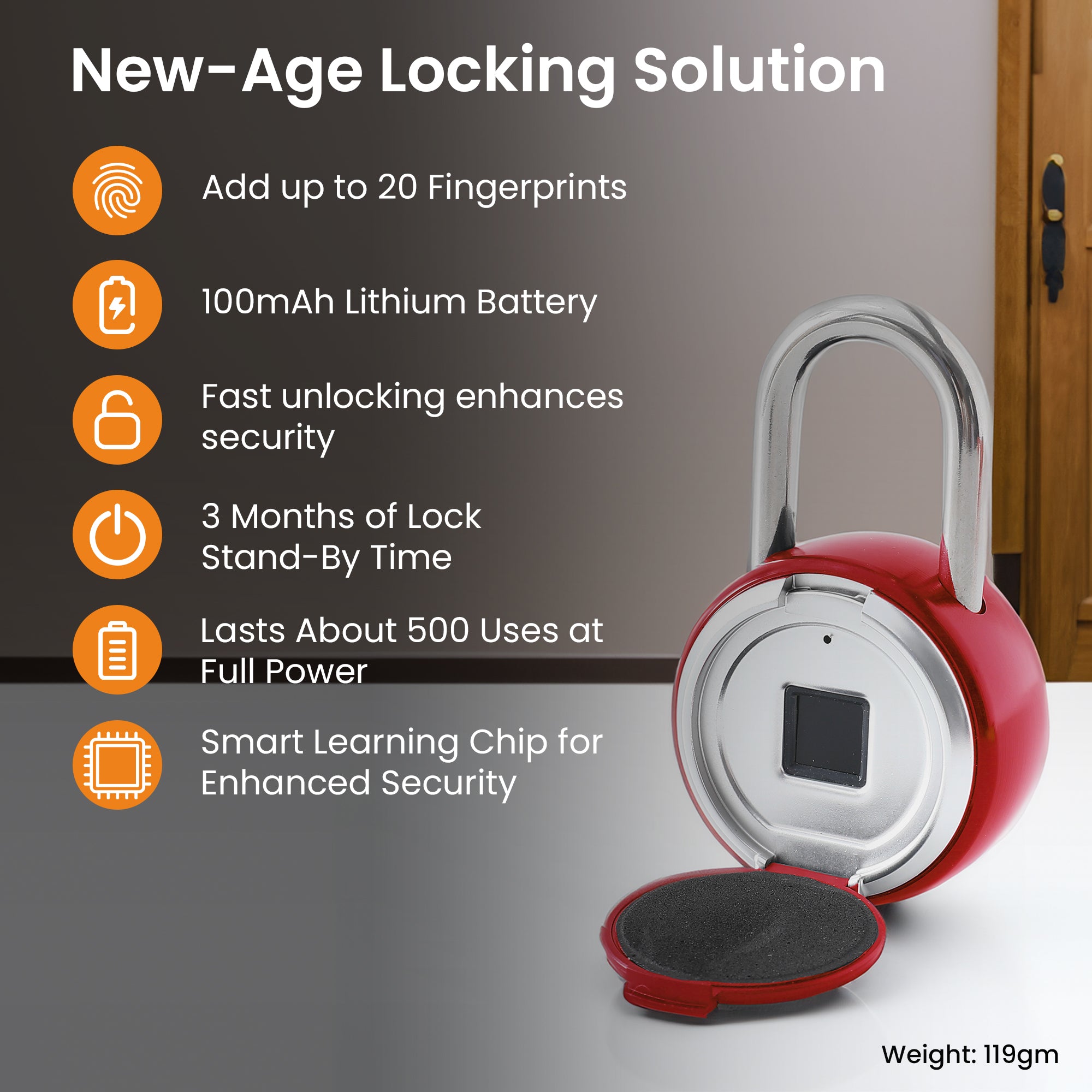 Cheston padlock - Compact security lock for suitcases