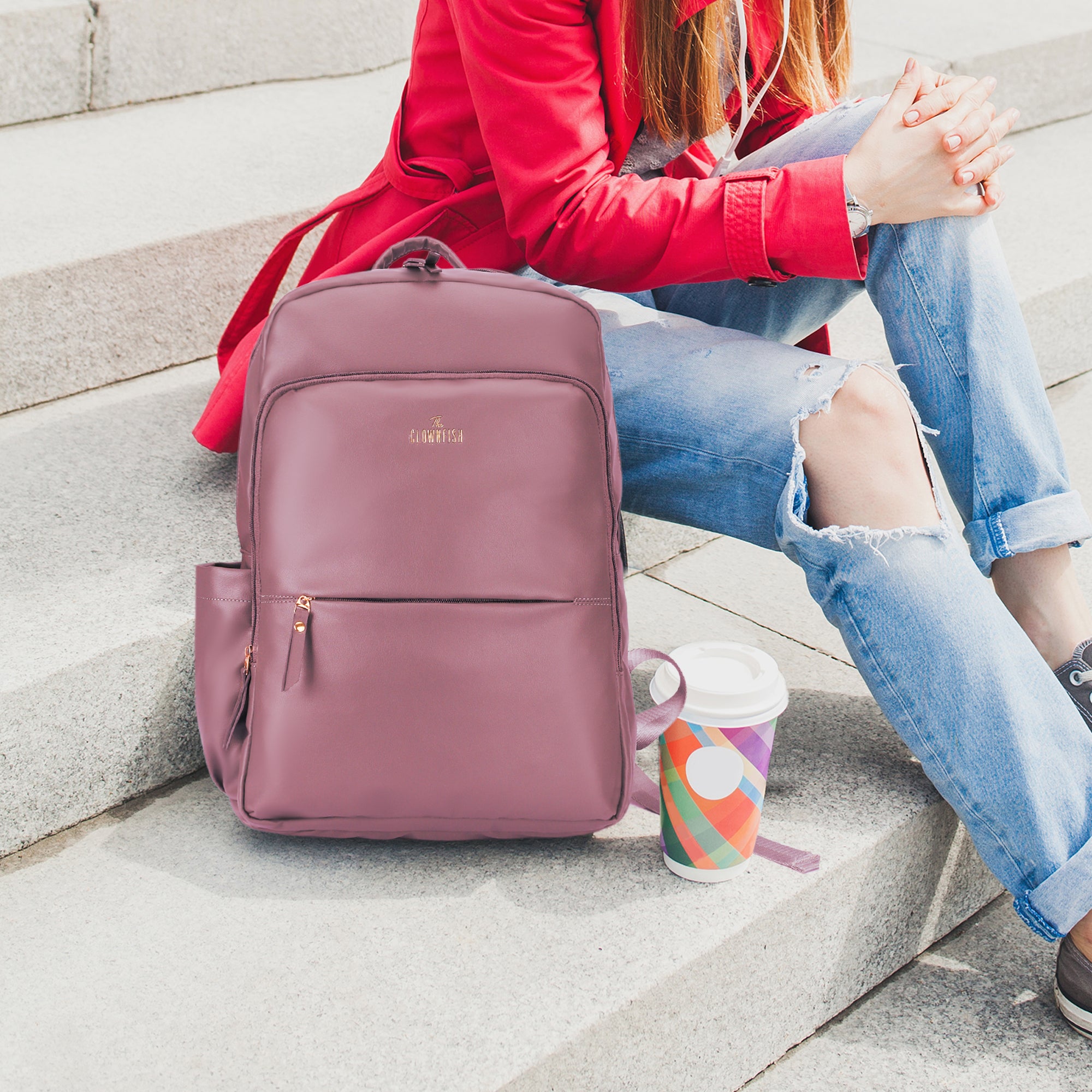 Clownfish Women's Laptop Backpack - Spacious compartments