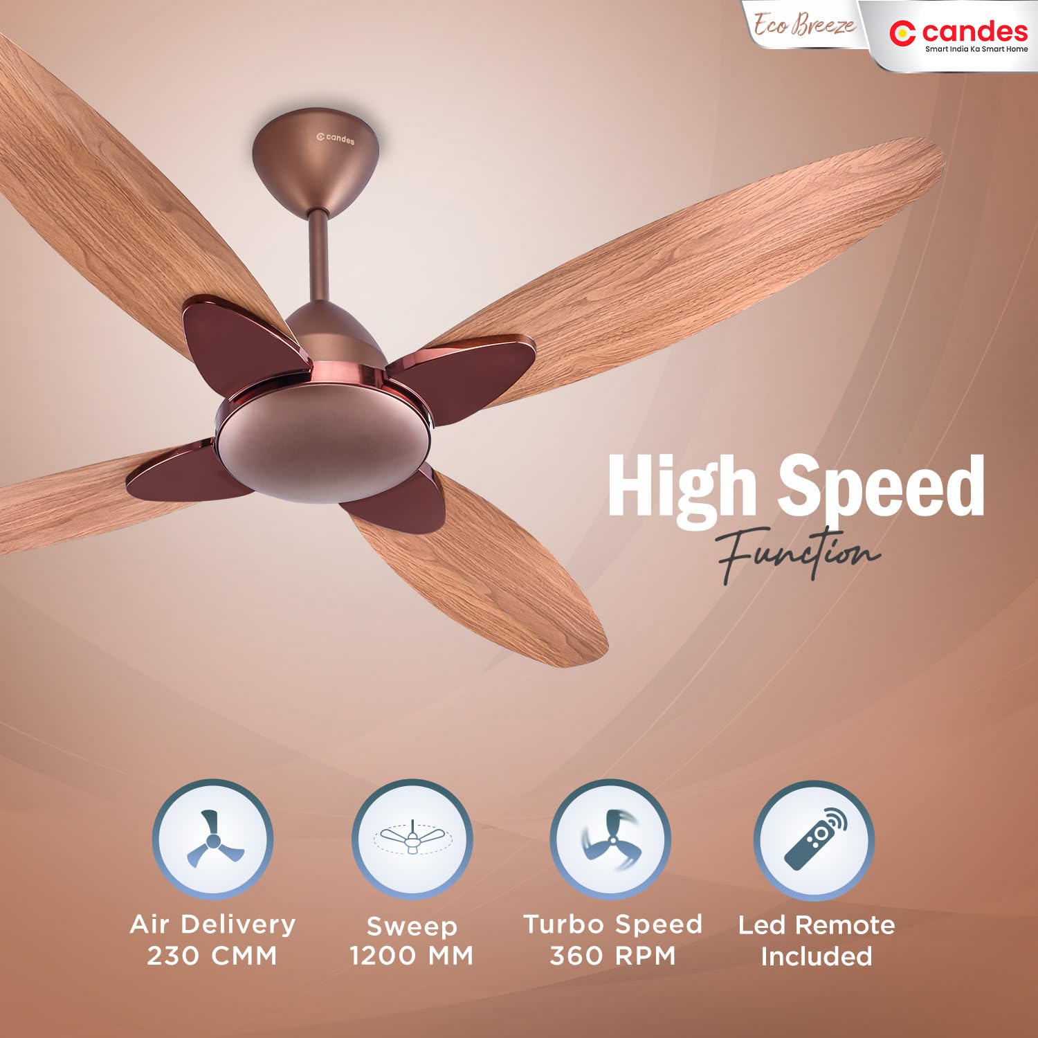 Candes EcoBreeze Ceiling Fan - Living room style