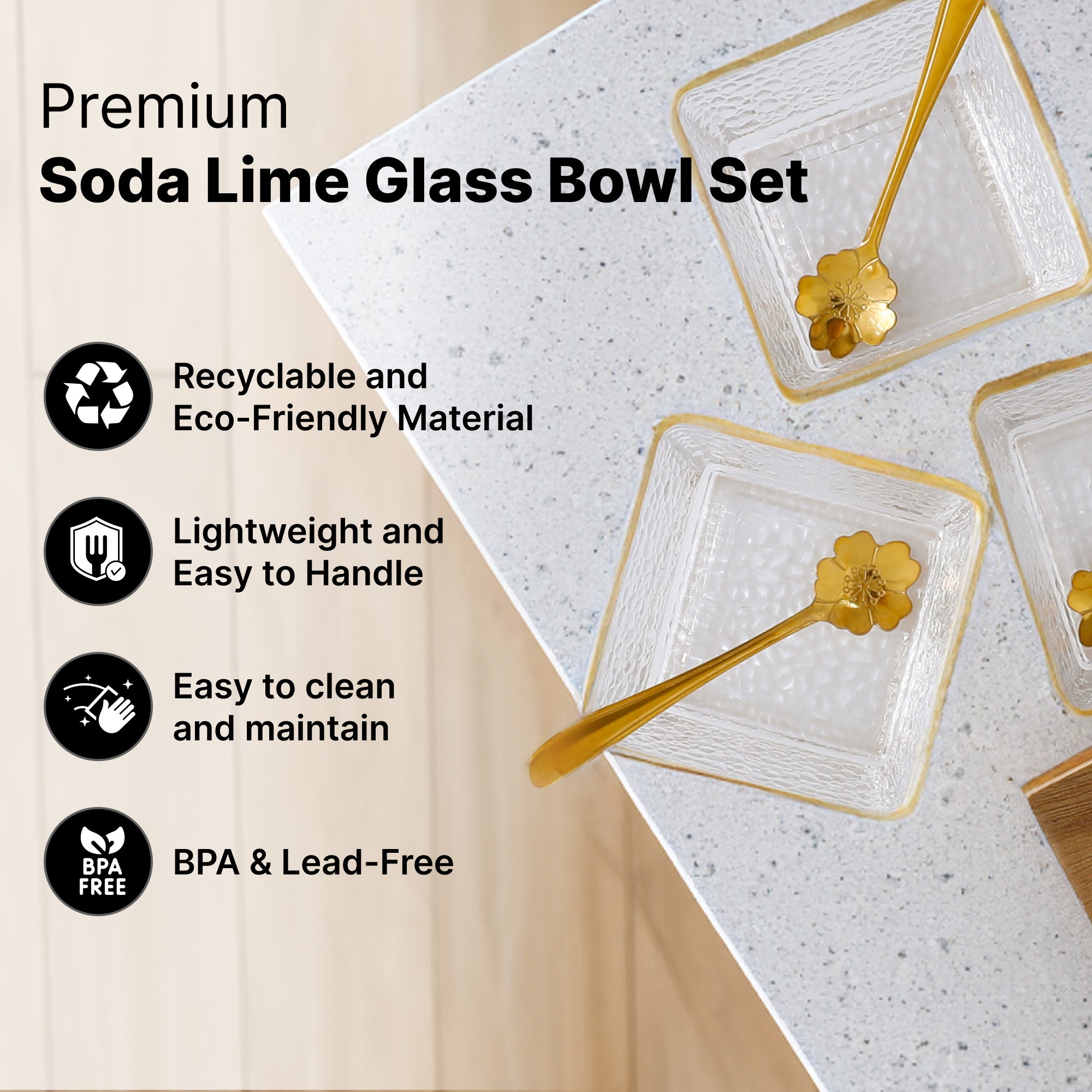 The Better Home premium soda lime glass bowls - durable serving