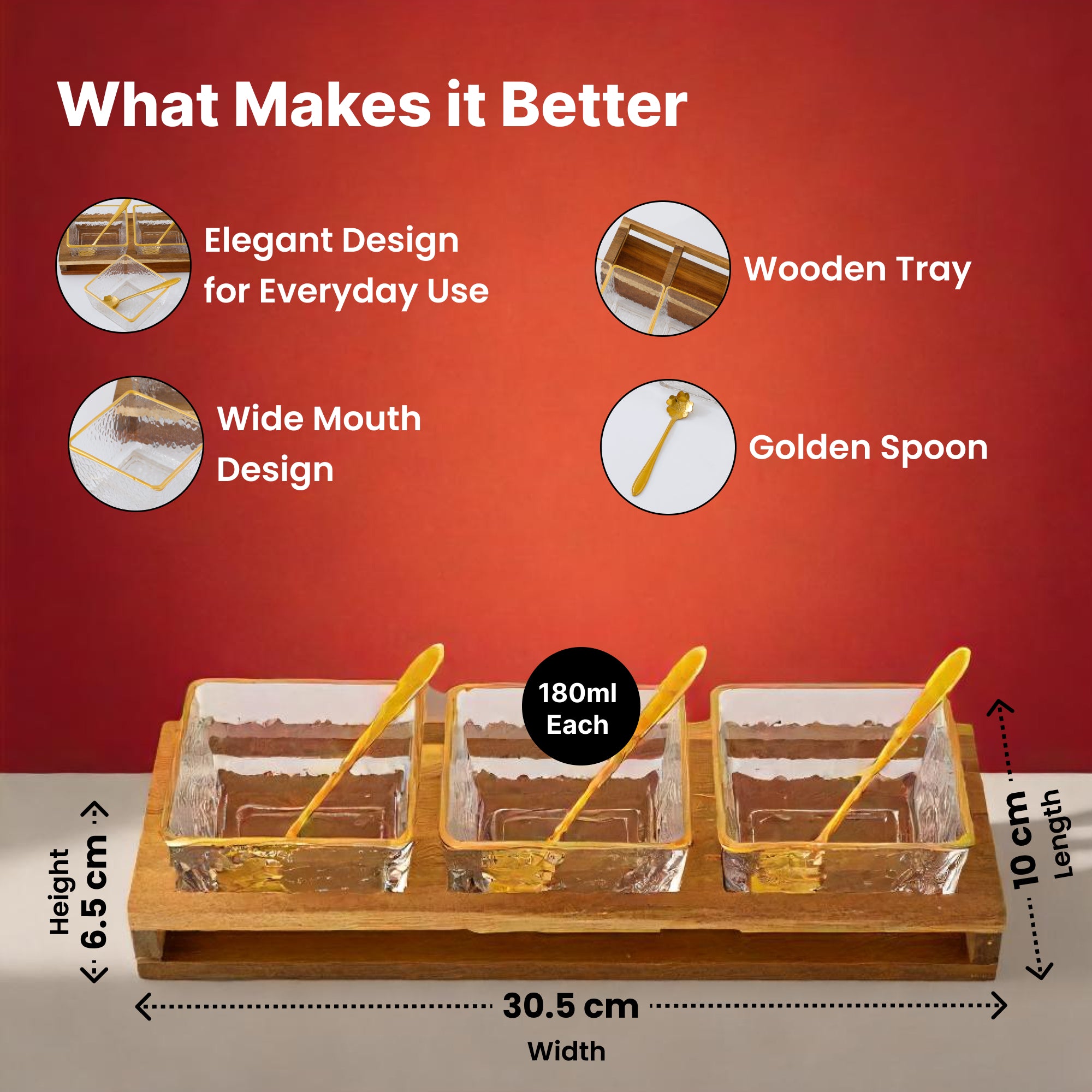 The Better Home three-piece platter set - perfect for snacks