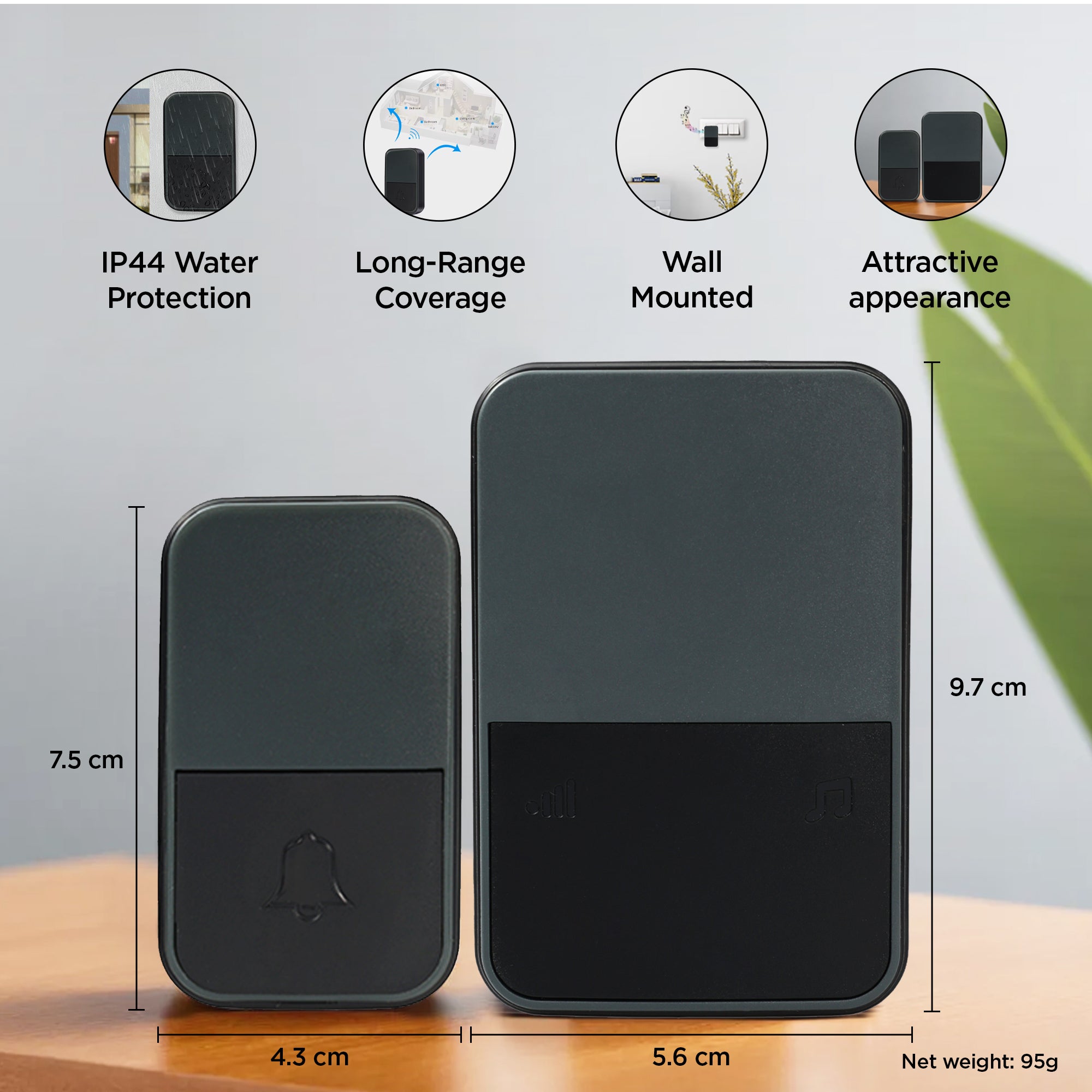 UMAI wireless doorbell - Compact installation at clinics