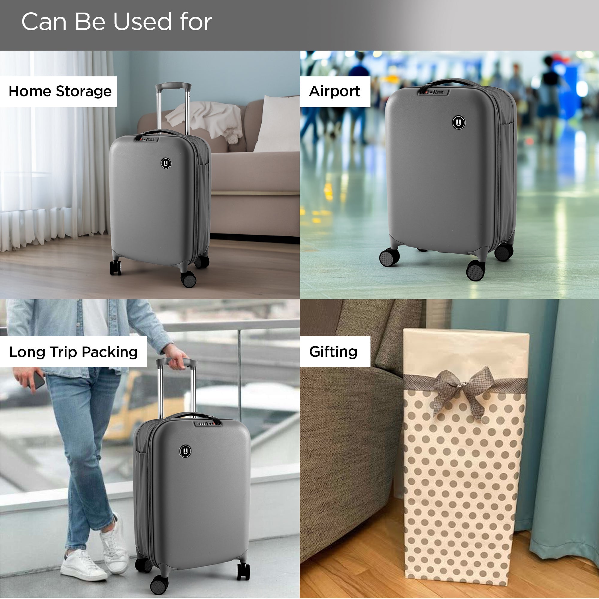 UMAI Luggage Bag Suitcase for Travel Trolley Bag Collapsible