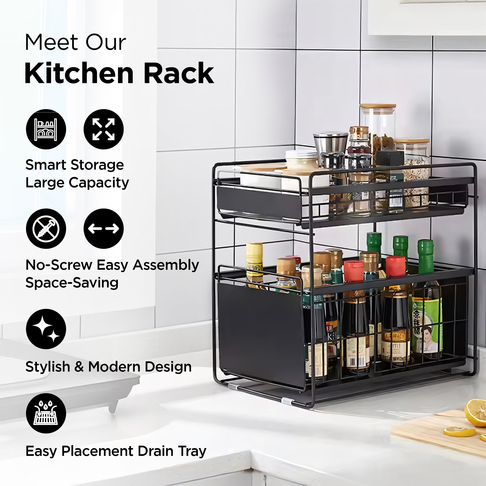 UMAI kitchen rack - compact design for small spaces