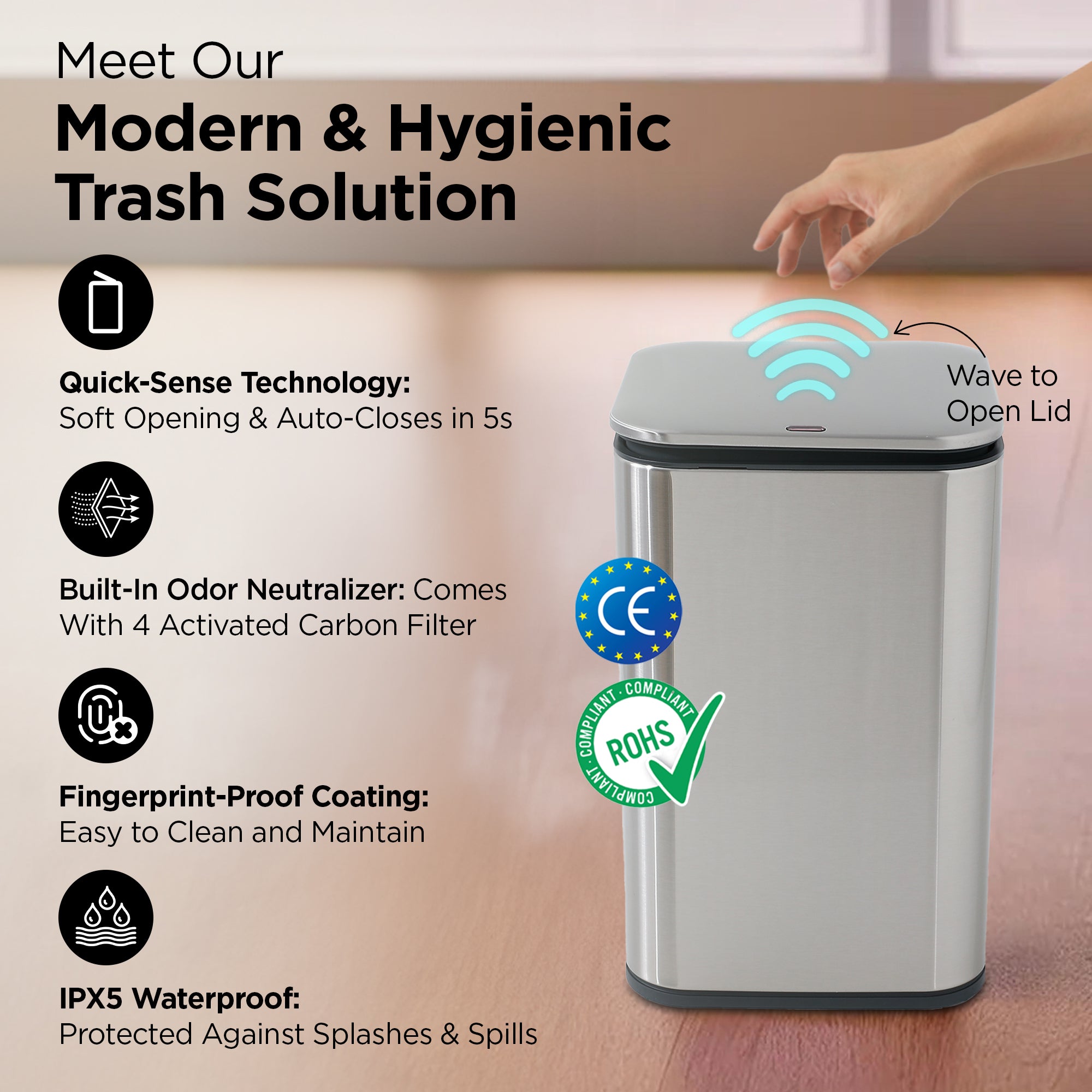 UMAI garbage bin - stylish waste disposal for cars