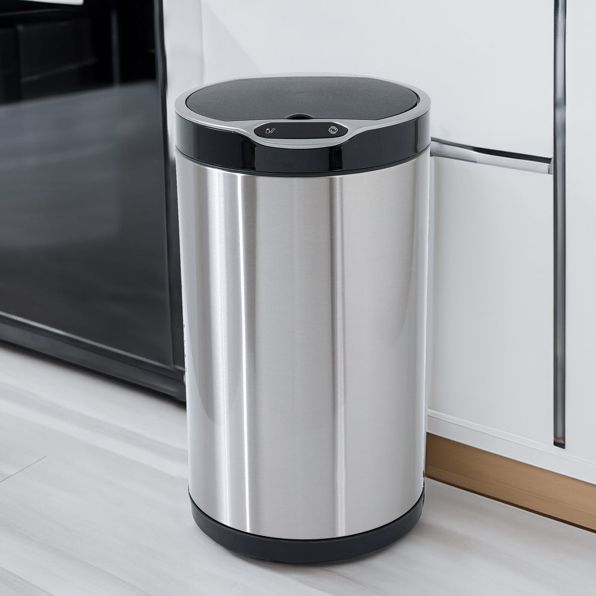 UMAI silver dustbin - compact space-saving solution
